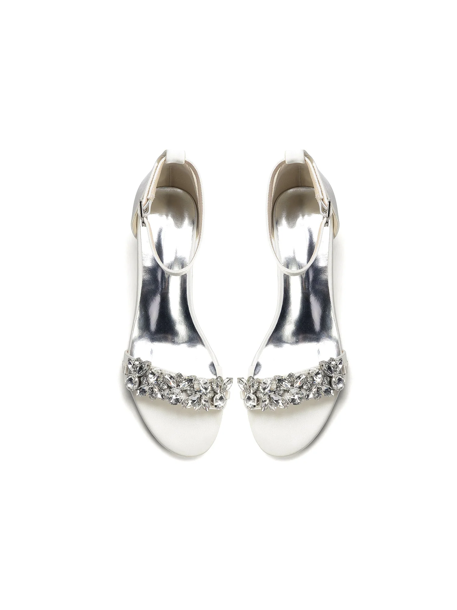 Stiletto-Sandalen mit Kristall-Blumenranke - Image 12