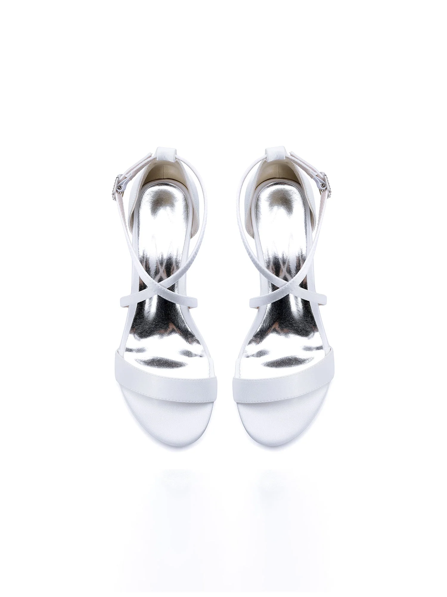Satin-Sandalen mit Blockabsatz mit Kreuzriemen - Image 15