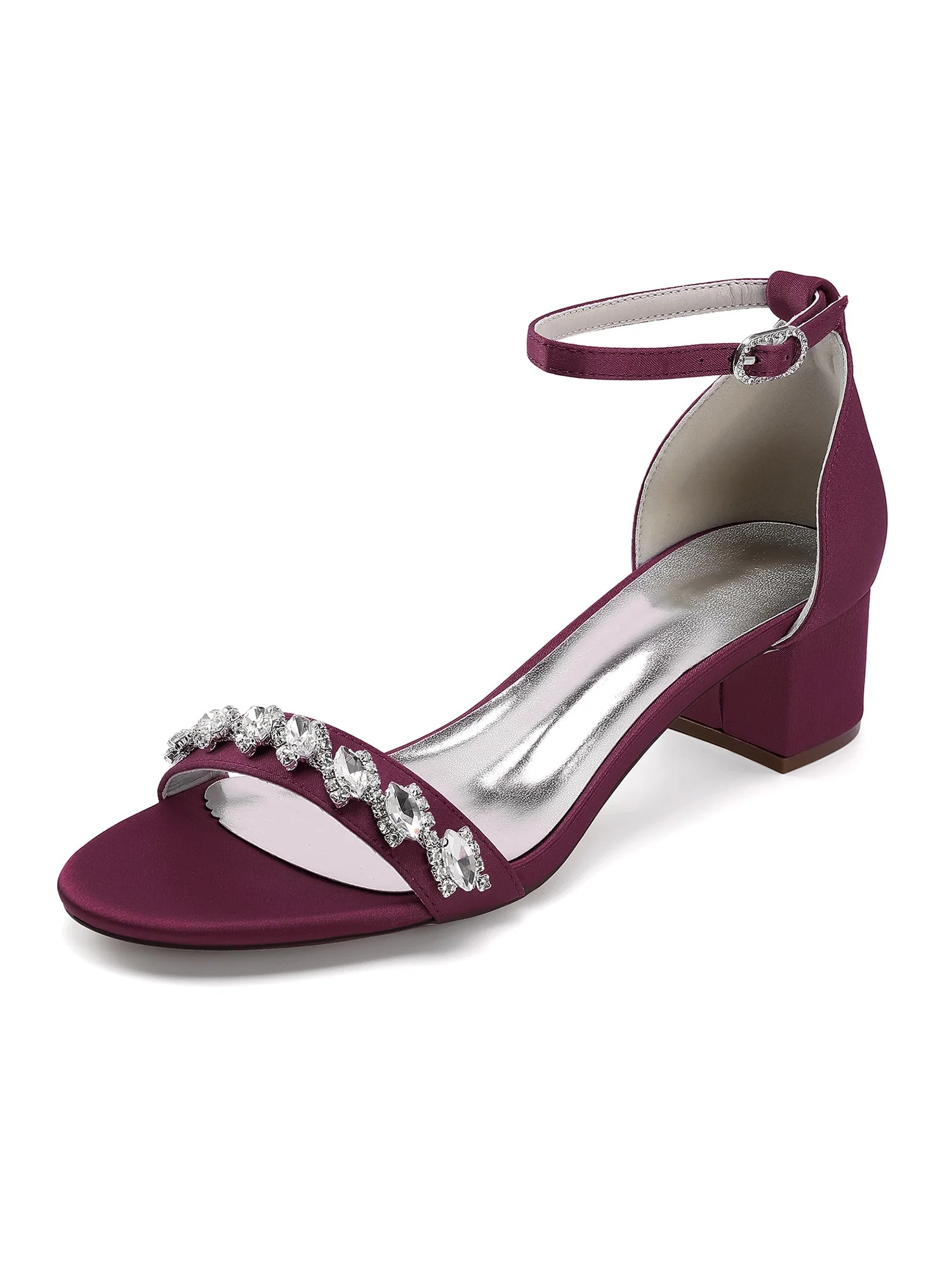 Sandalen mit Blockabsatz mit Knöchelriemen und Kristallen - Image 12