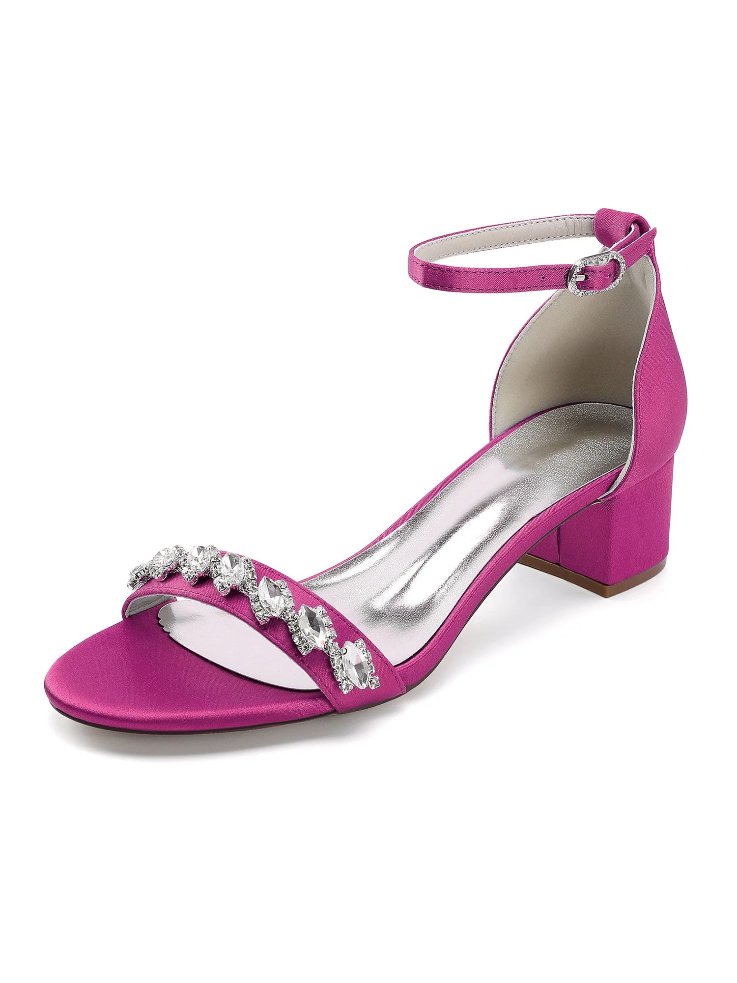 Sandalen mit Blockabsatz mit Knöchelriemen und Kristallen - Image 17