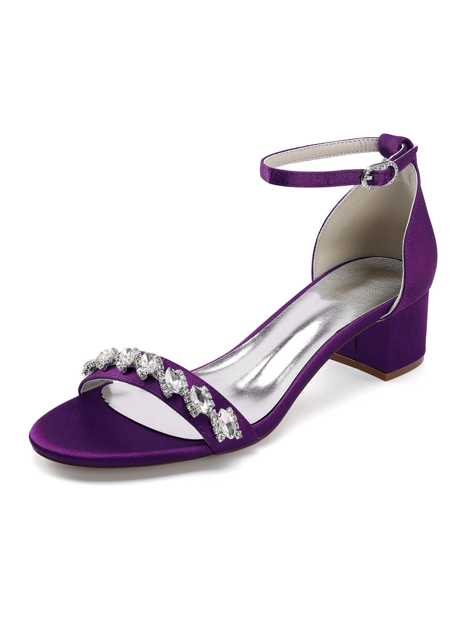 Sandalen mit Blockabsatz mit Knöchelriemen und Kristallen - Image 18