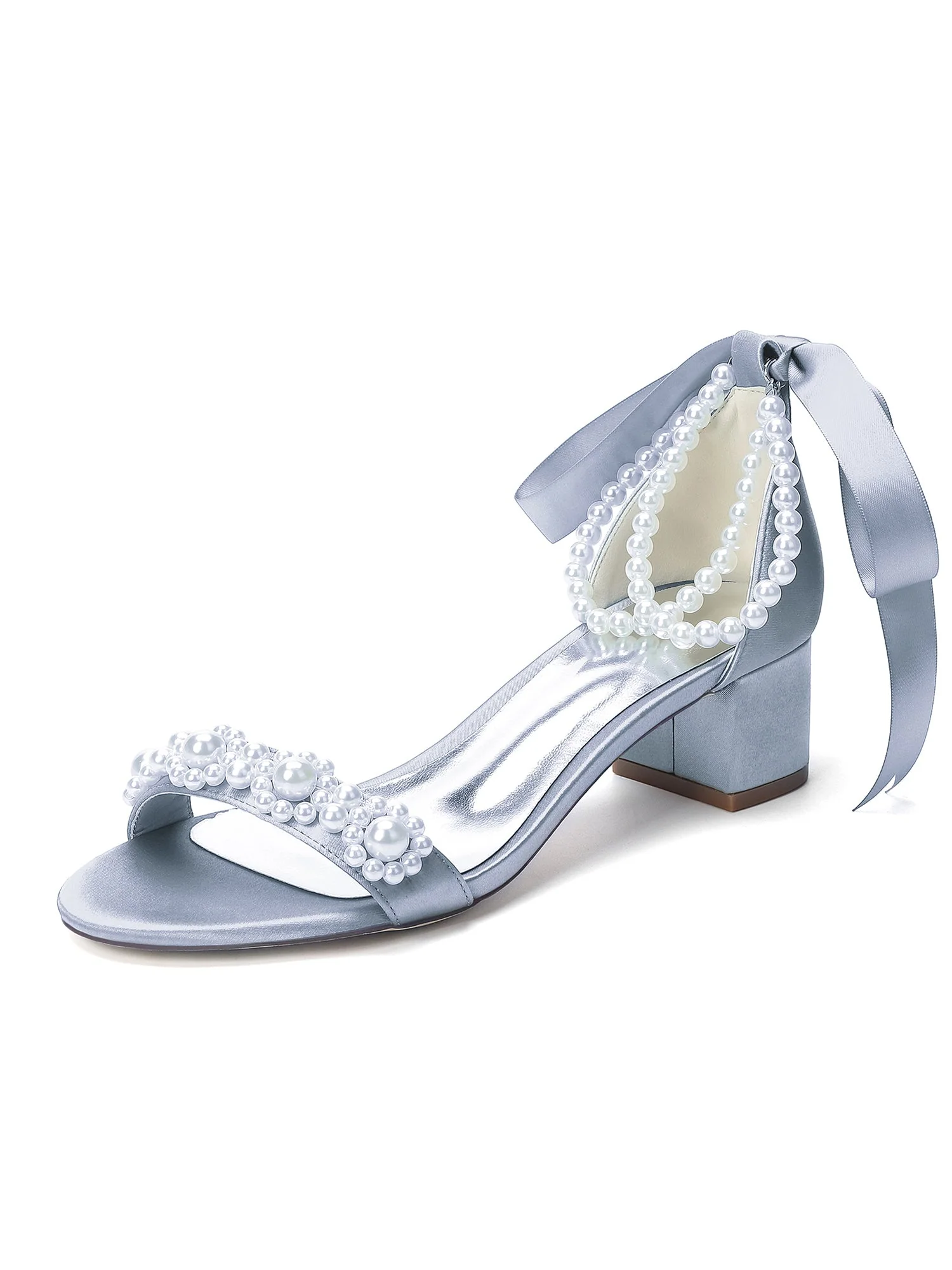 Sandalen mit Mehrfach-Perlenriemen und Satinschleife - Image 13