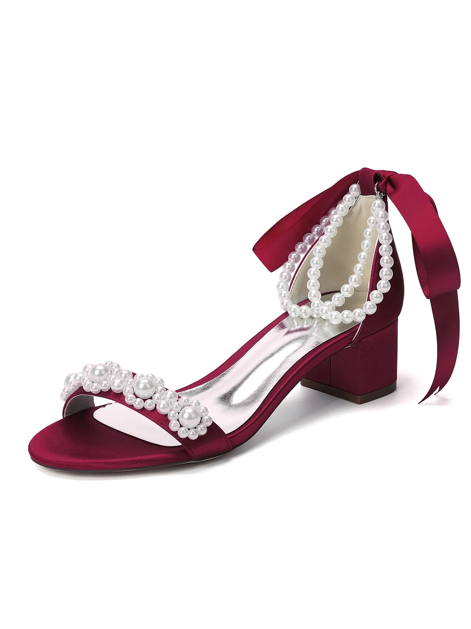 Sandalen mit Mehrfach-Perlenriemen und Satinschleife - Image 17