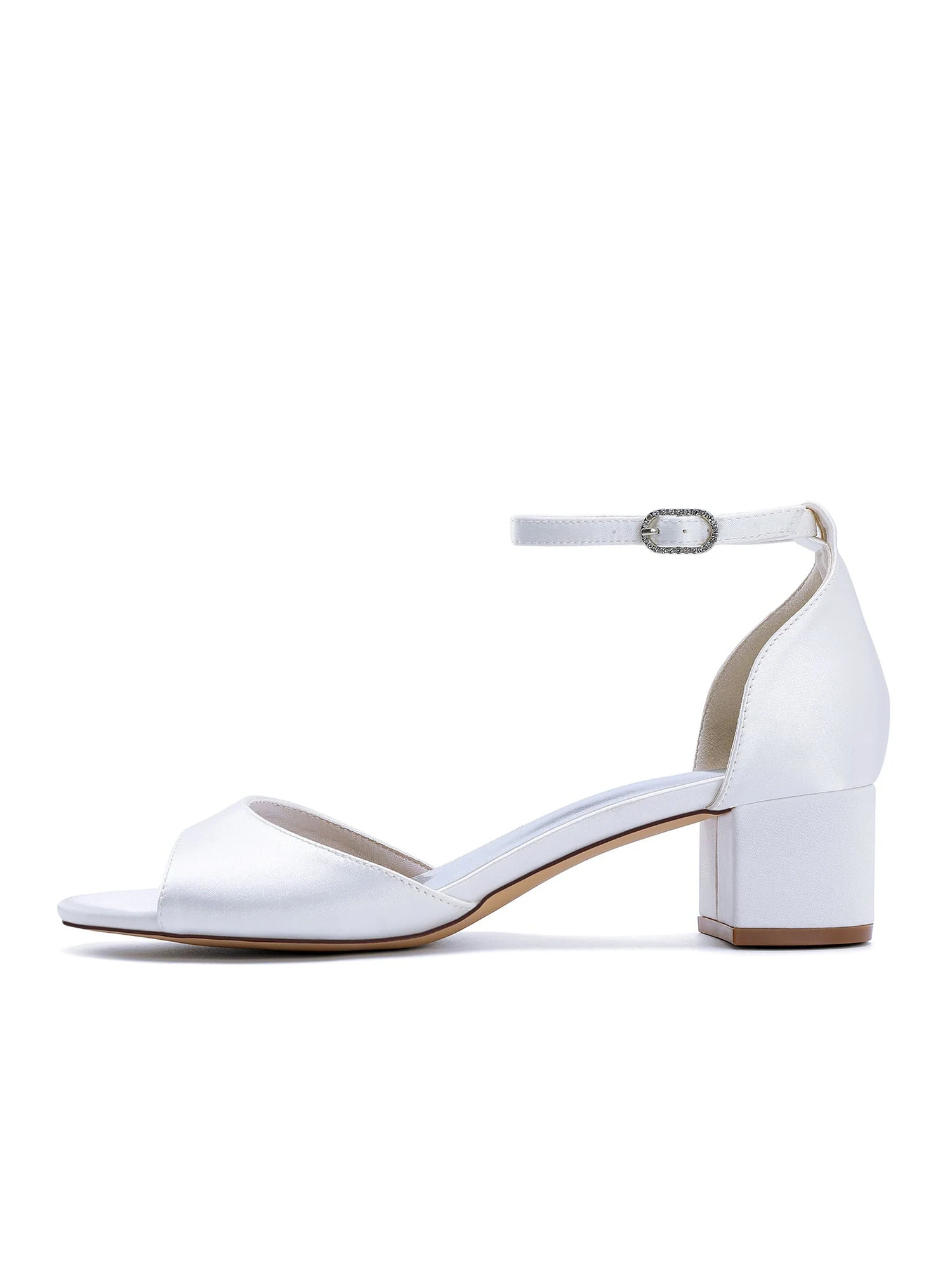 Klassische Satin-Sandalen mit Blockabsatz und Knöchelriemen - Image 14