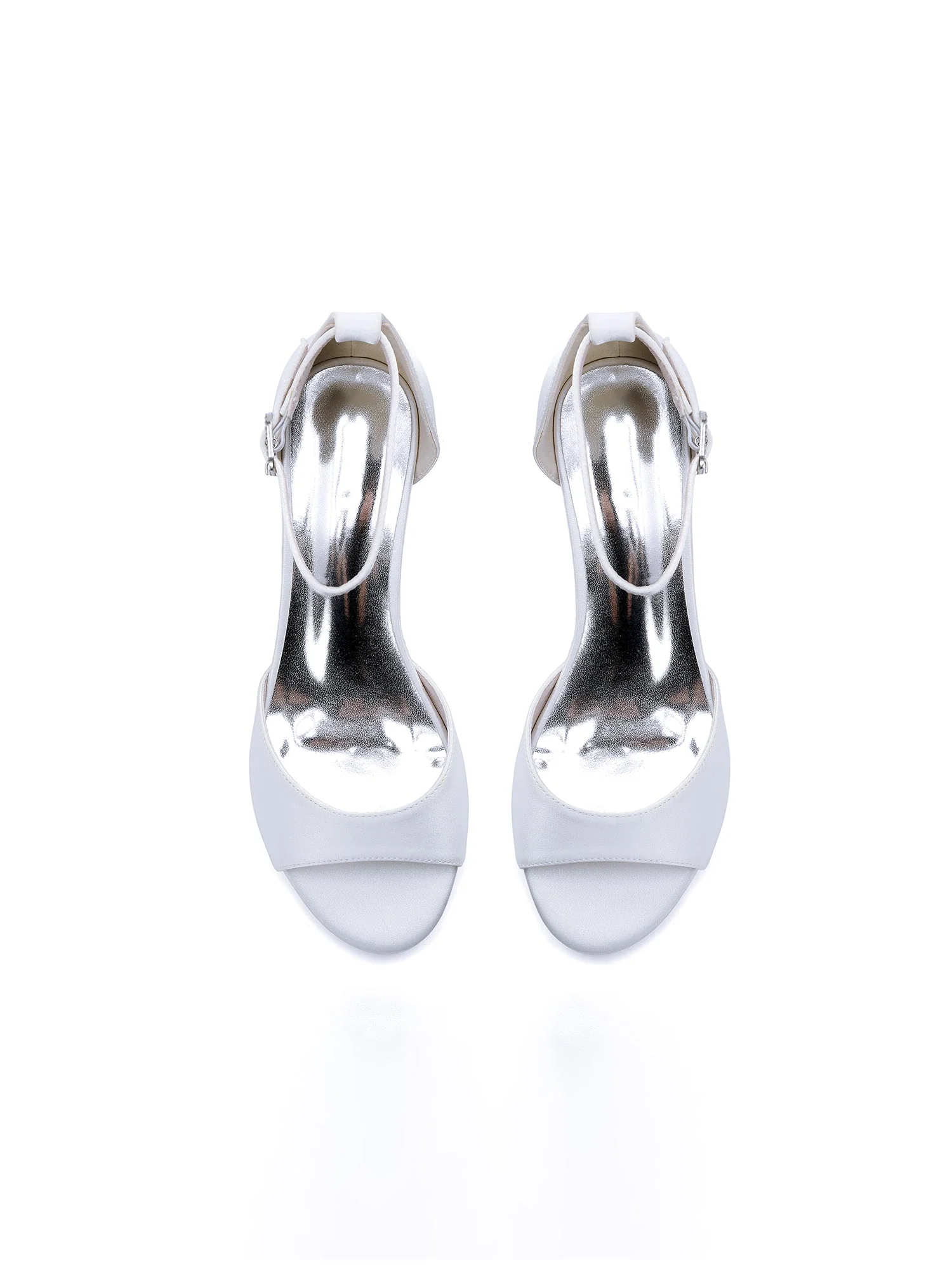 Klassische Satin-Sandalen mit Blockabsatz und Knöchelriemen - Image 15
