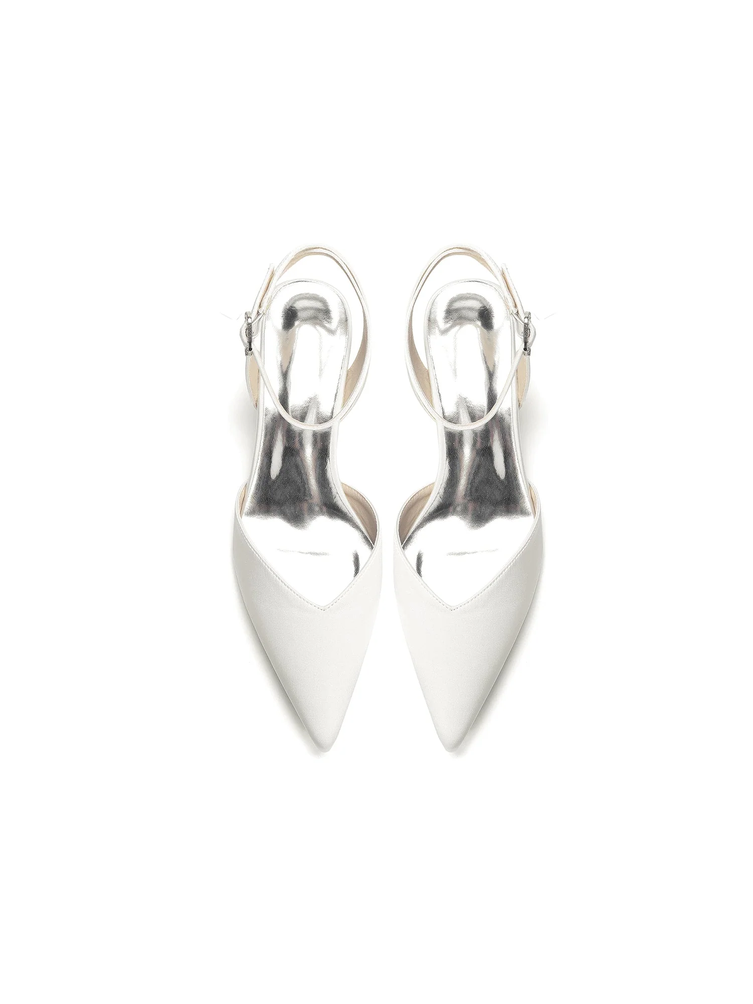 Satin Slingback Pumps mit Niedrigem Blockabsatz - Image 12