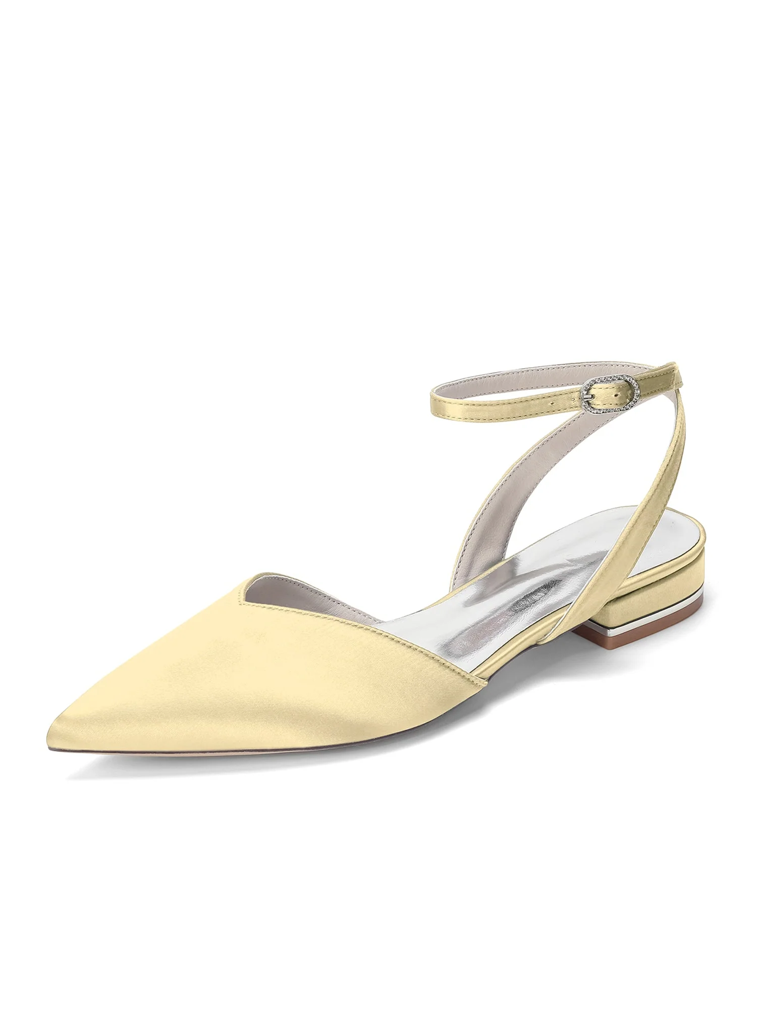 Satin Slingback Pumps mit Niedrigem Blockabsatz - Image 4