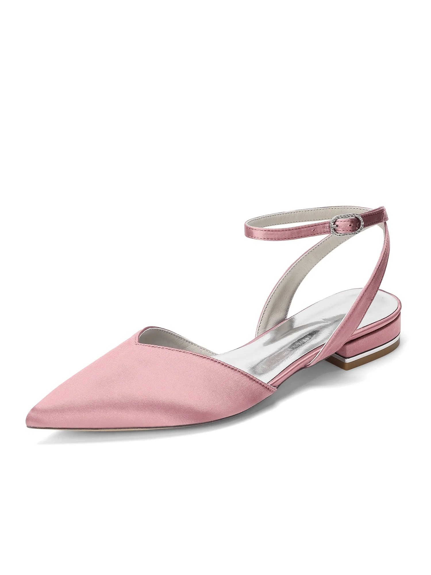Satin Slingback Pumps mit Niedrigem Blockabsatz - Image 6