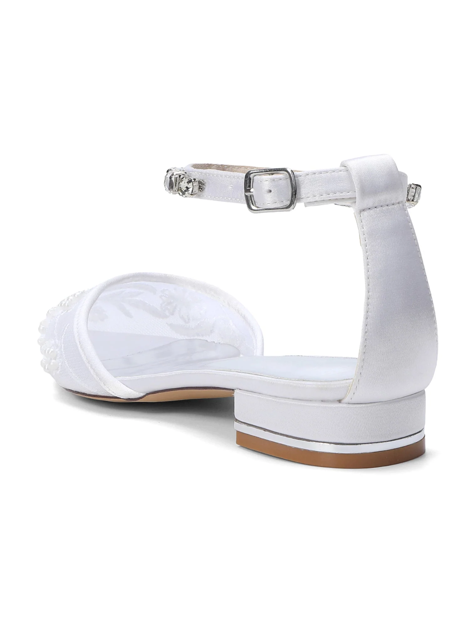 Mesh-Flats mit Strass-Knöchelriemen und Blumenperlen - Image 7