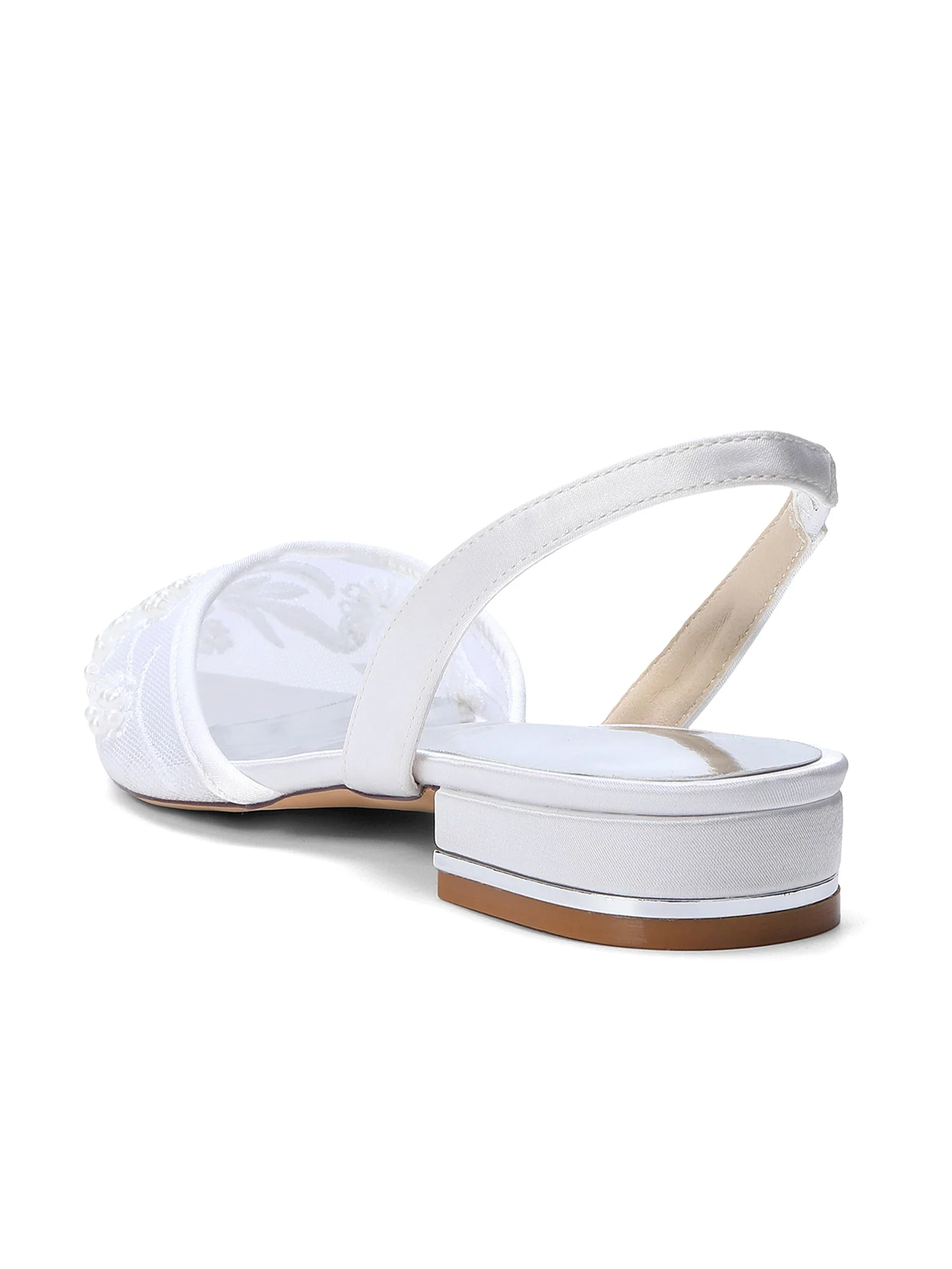 Slingback-Flats aus Mesh mit Perlenstickerei - Image 7