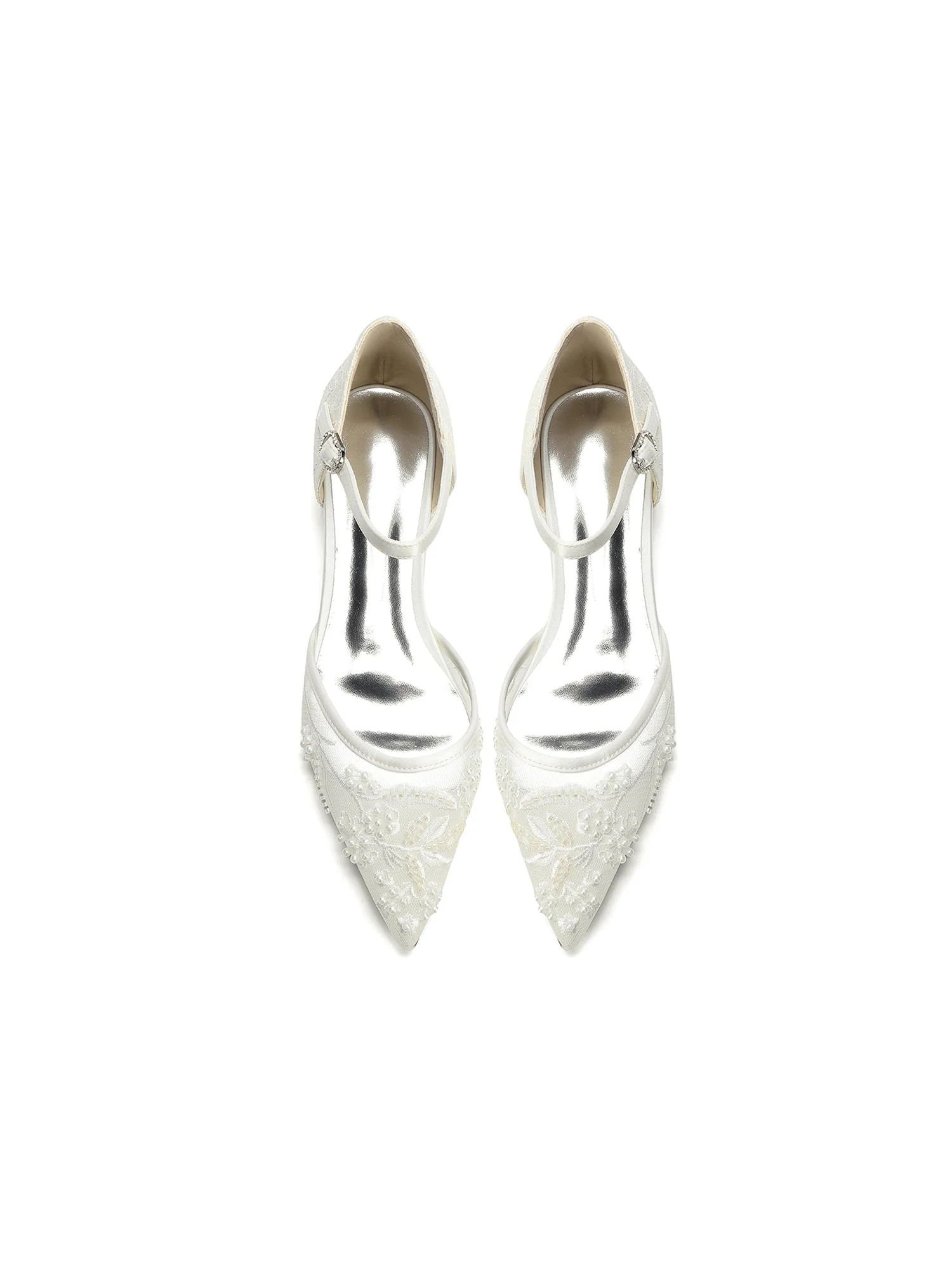 D'Orsay-Flats mit Perlenspitze mit Spitzer Kappe - Image 6