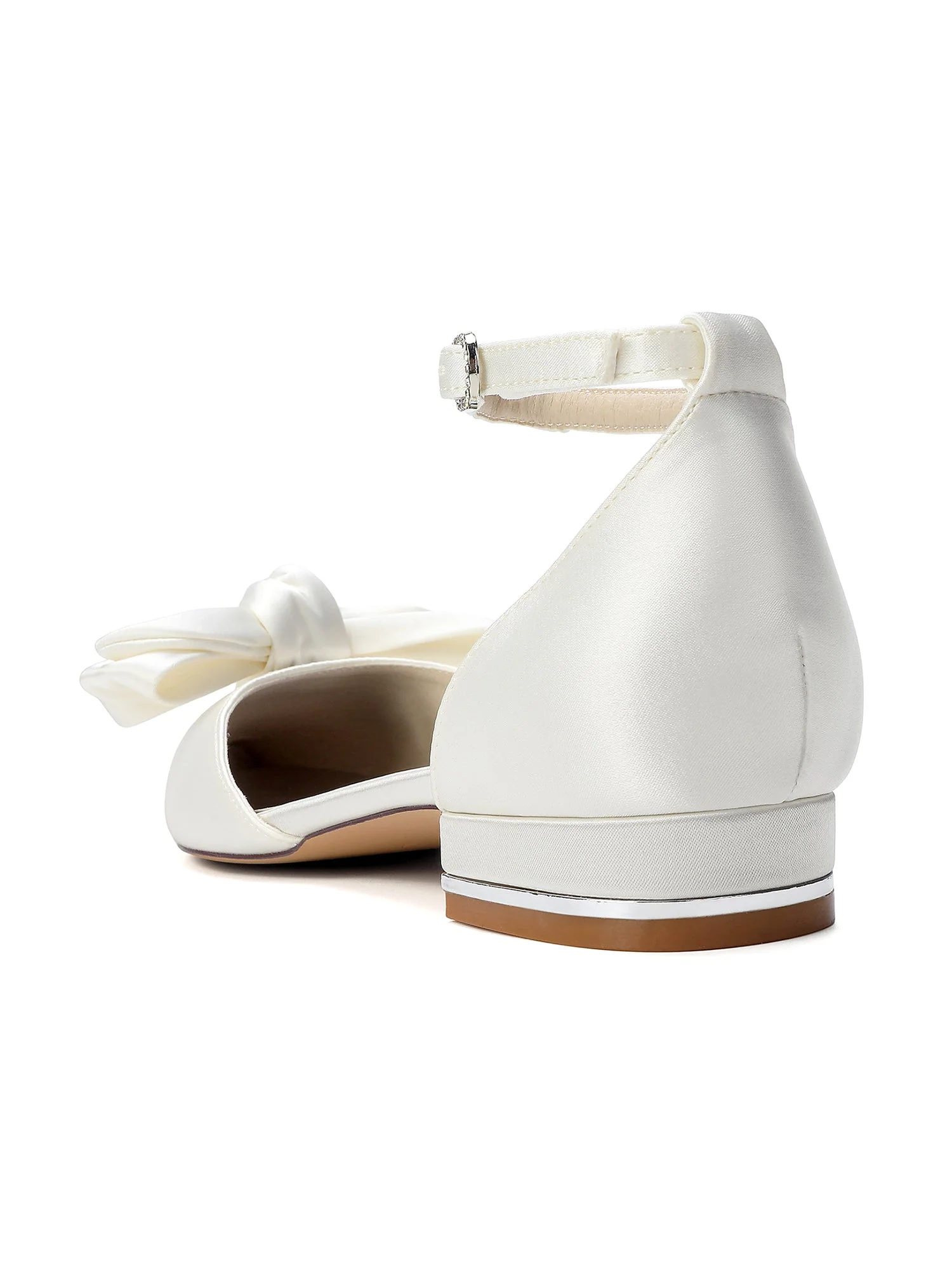 Satin Pumps mit Niedrigem Blockabsatz und Schleife - Image 11