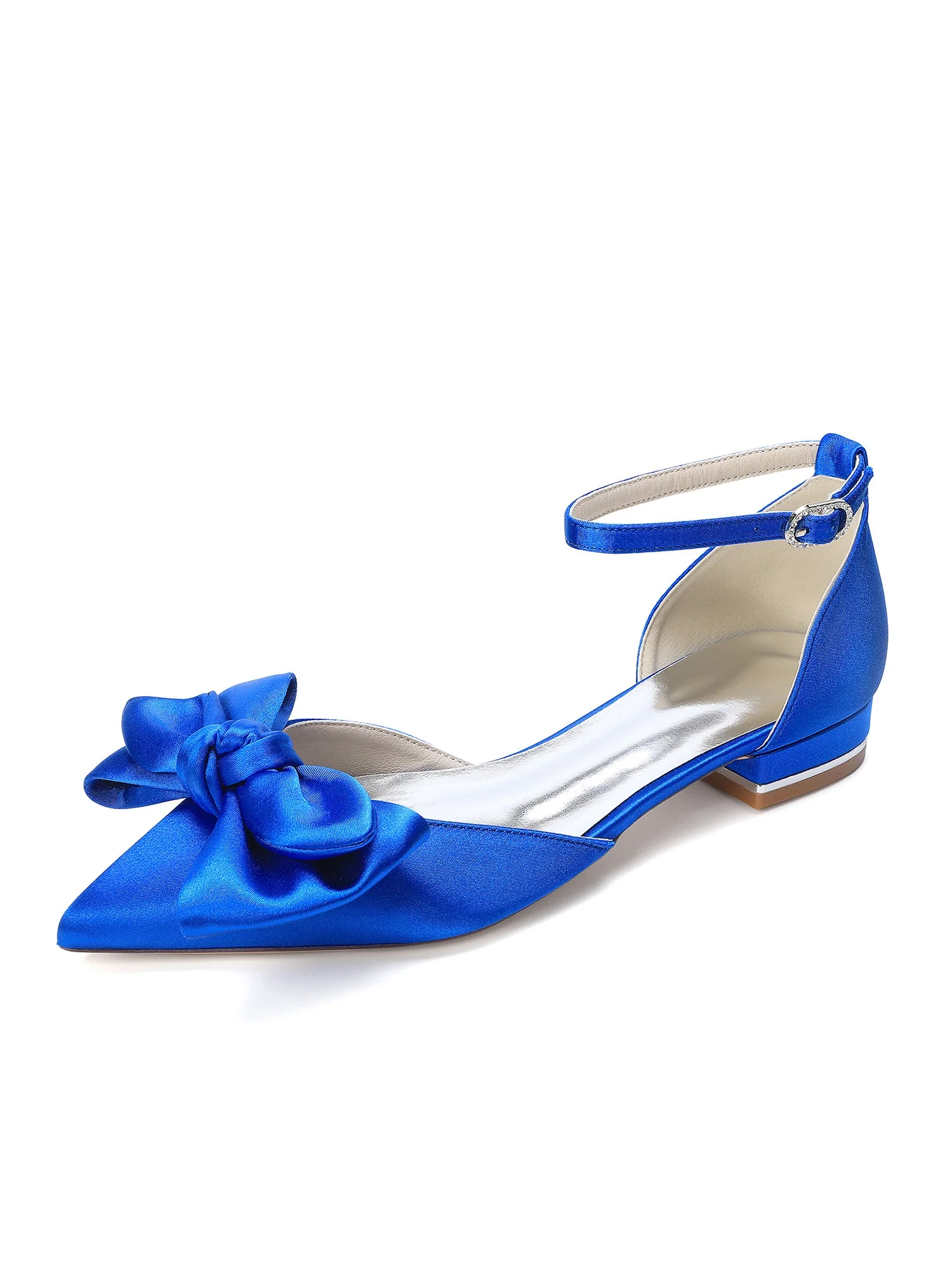 Satin Pumps mit Niedrigem Blockabsatz und Schleife - Image 15