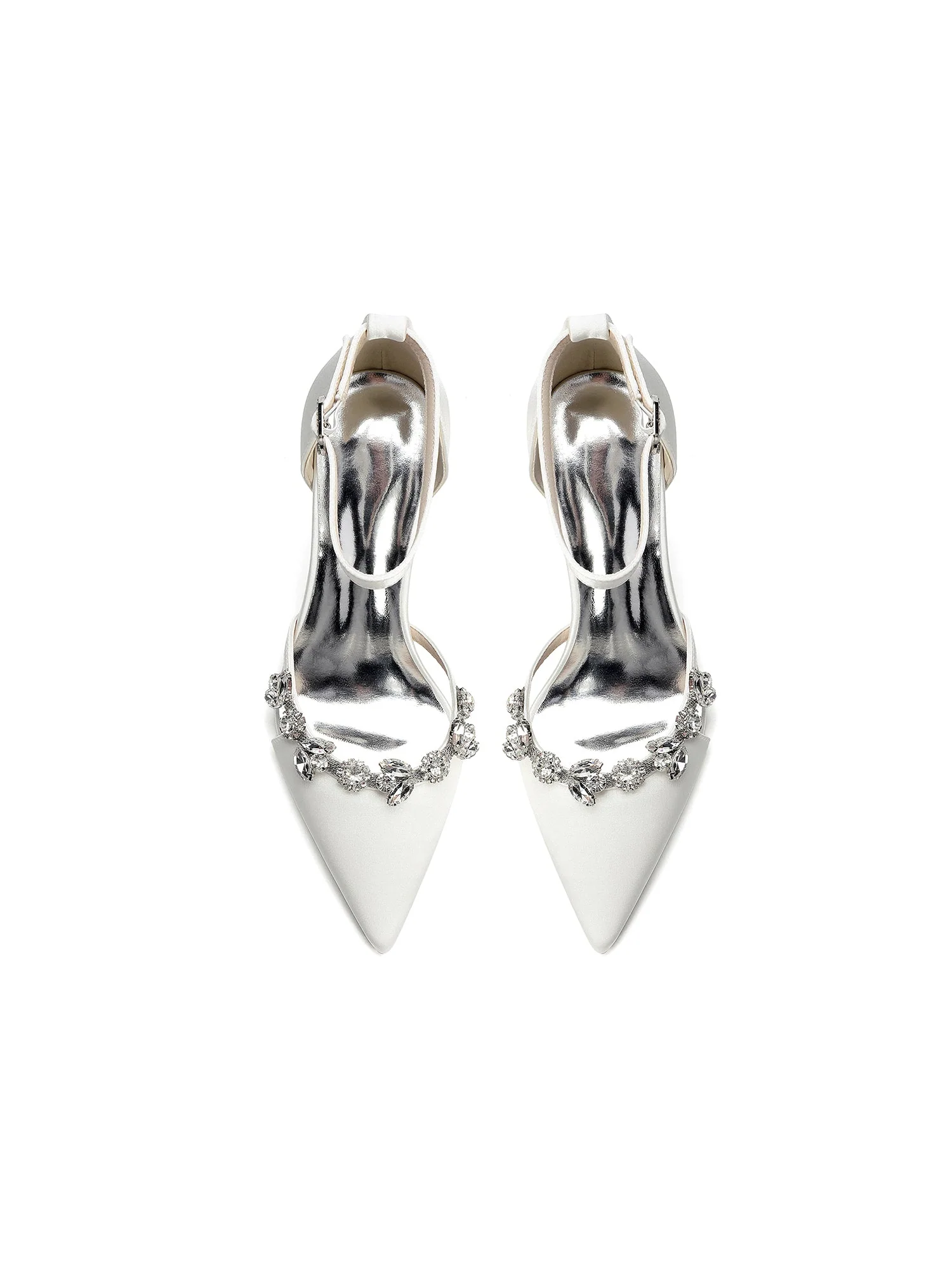 Elegante spitze Blockabsatz-Pumps mit Strass - Image 11