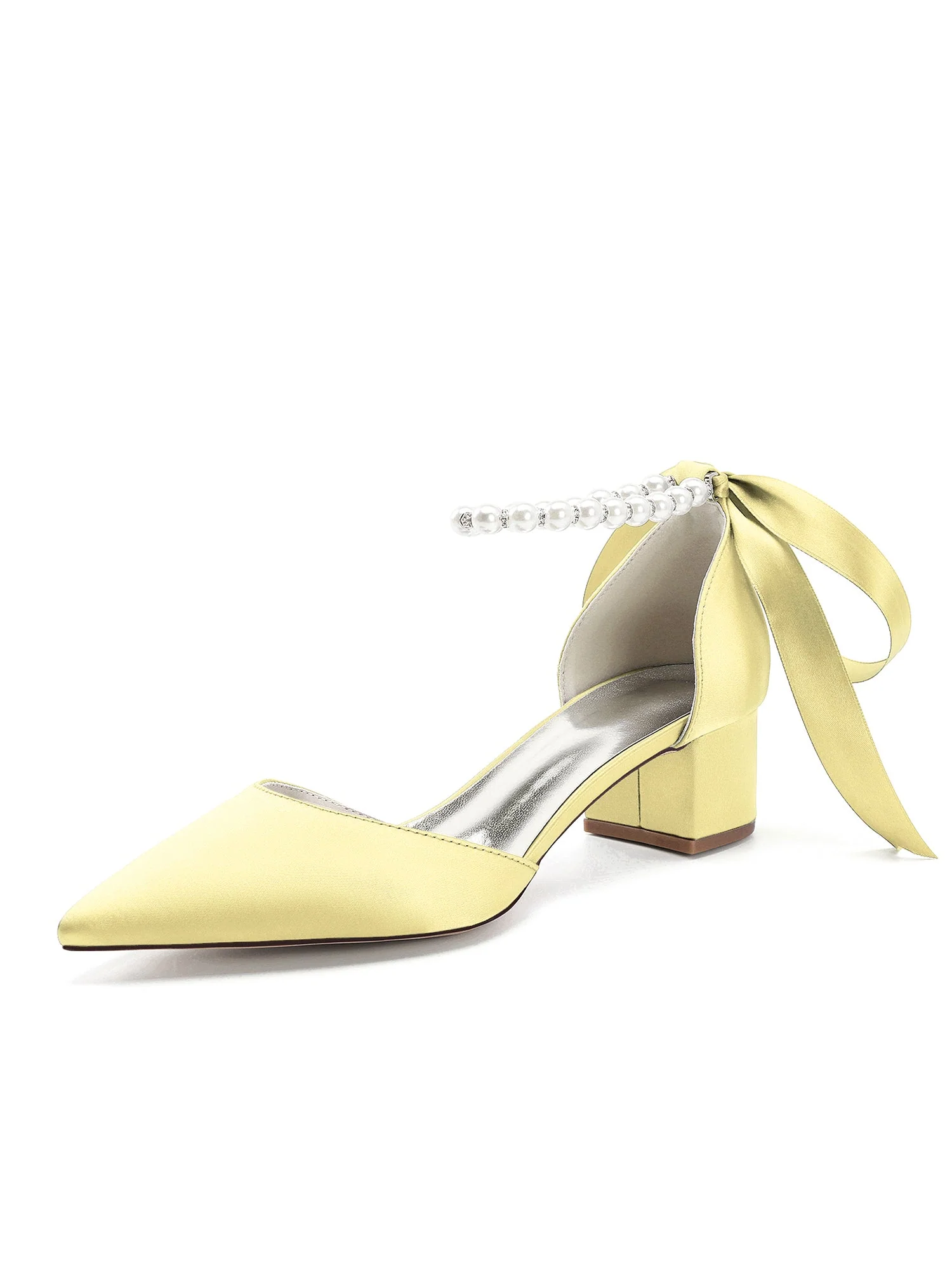 Pumps mit Blockabsatz mit Perlen und Schleife - Image 16