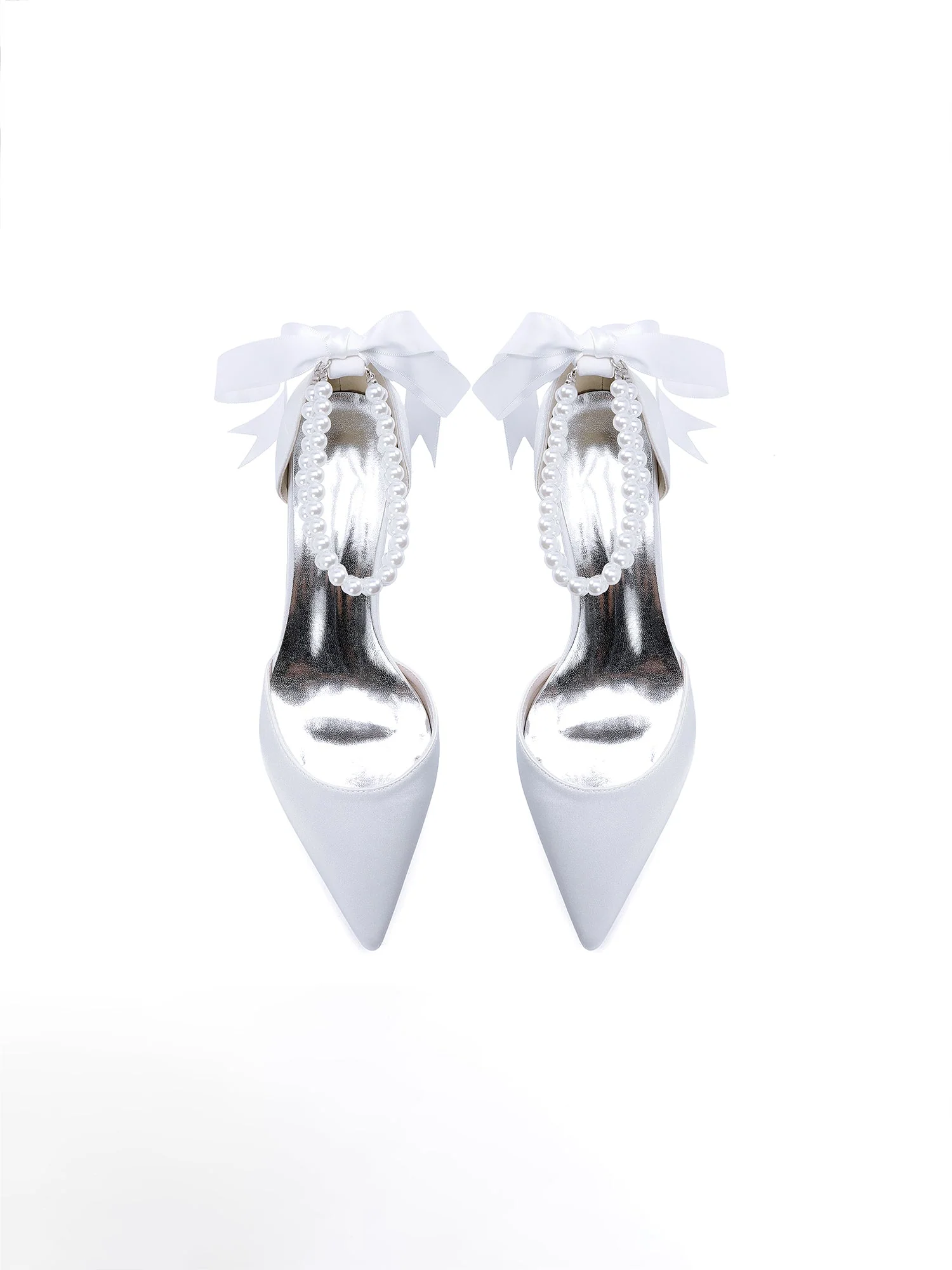 Pumps mit spitzer Kappe mit Perlen, Schleife und Riemen - Image 16