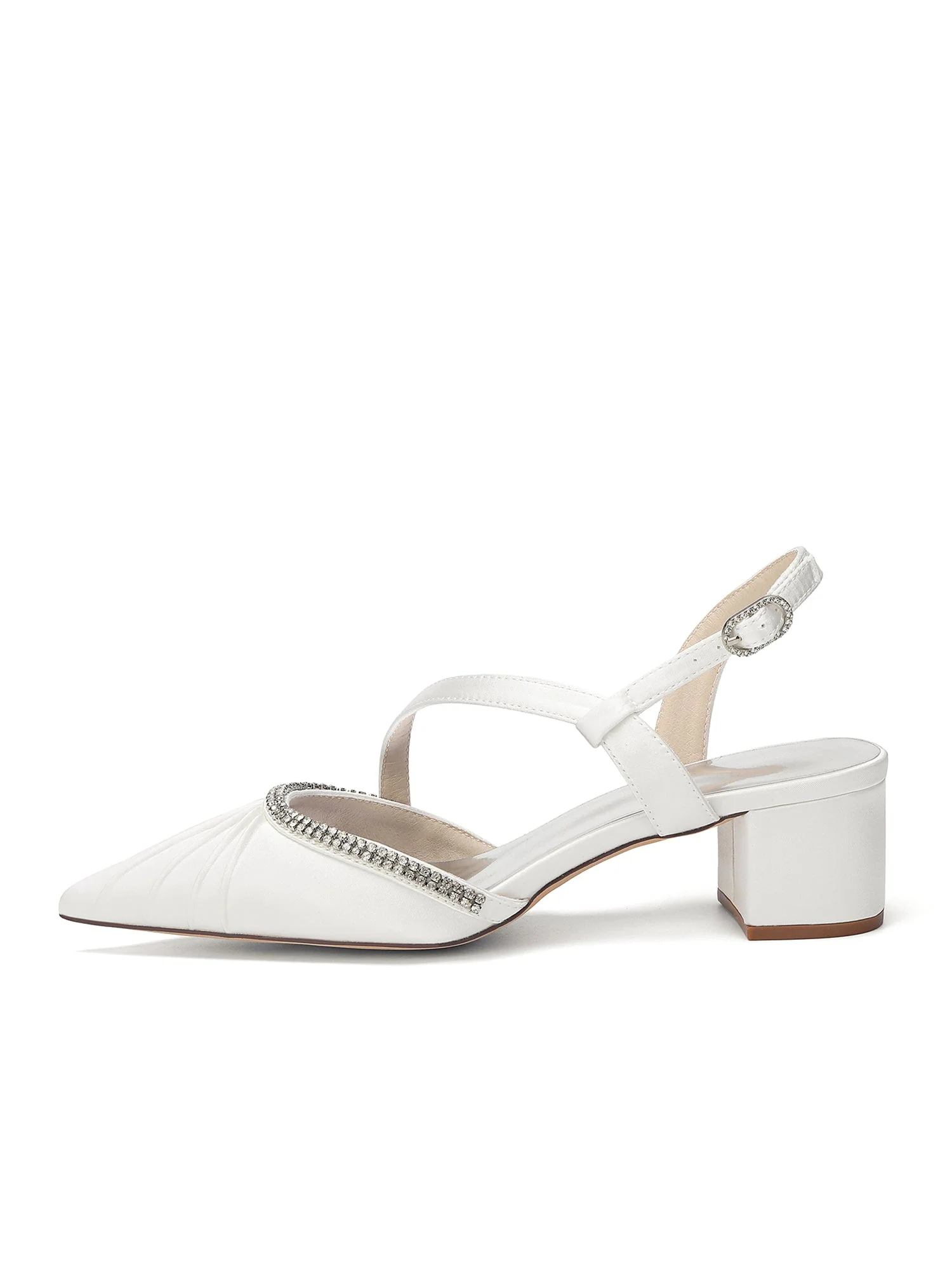 Slingback Pumps mit Strass und Blockabsatz - Image 10