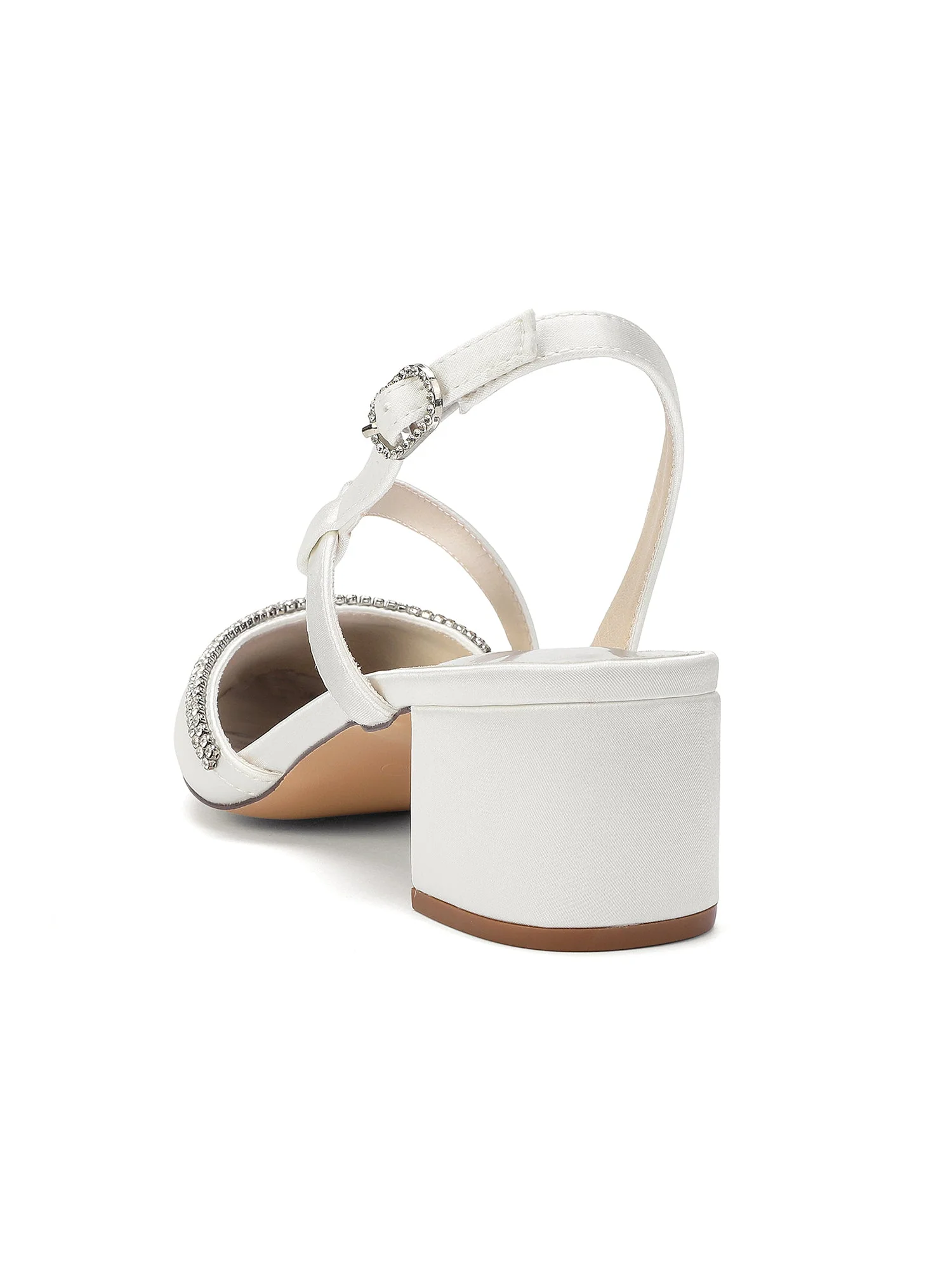 Slingback Pumps mit Strass und Blockabsatz - Image 11