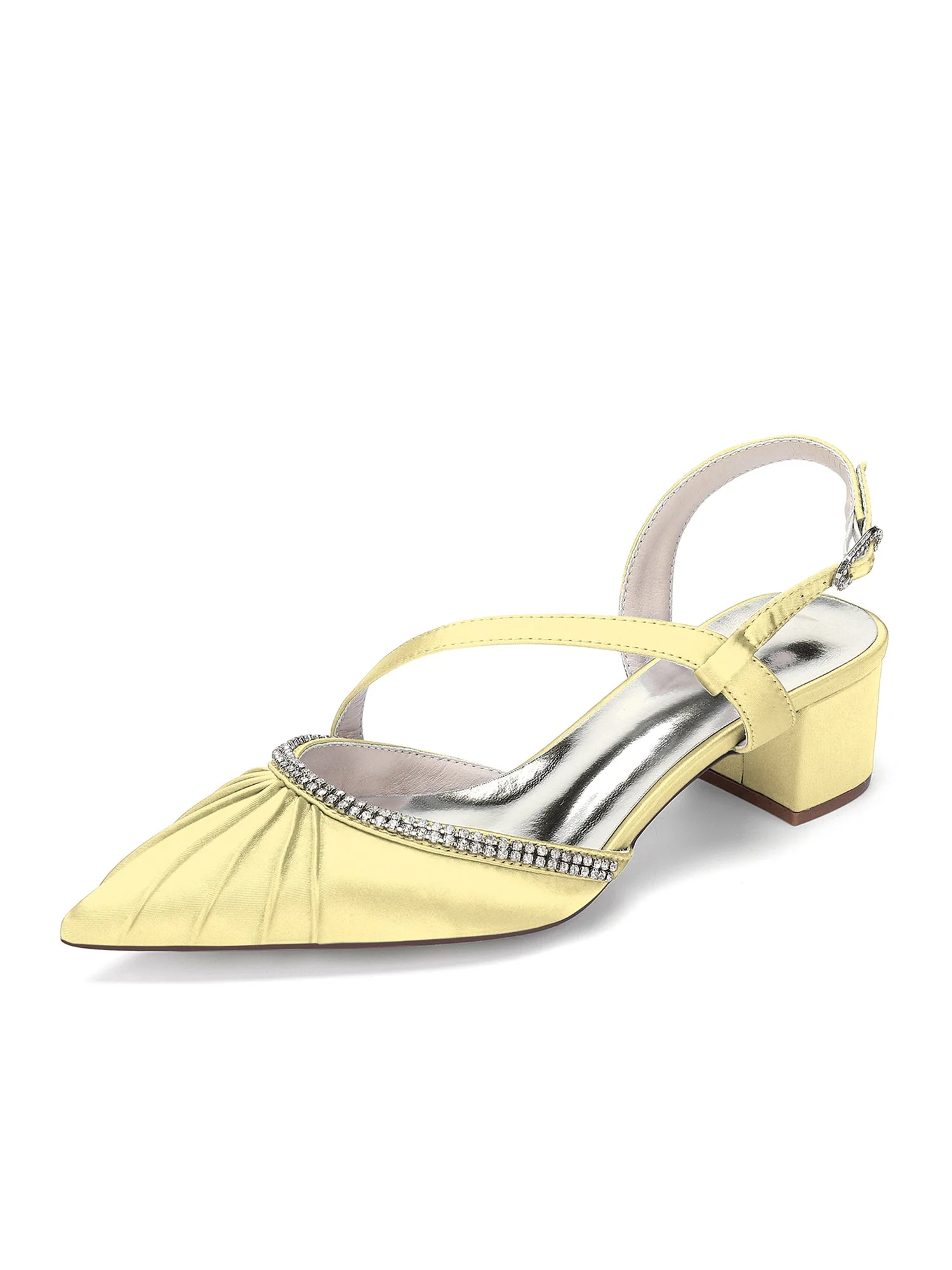 Slingback Pumps mit Strass und Blockabsatz - Image 4