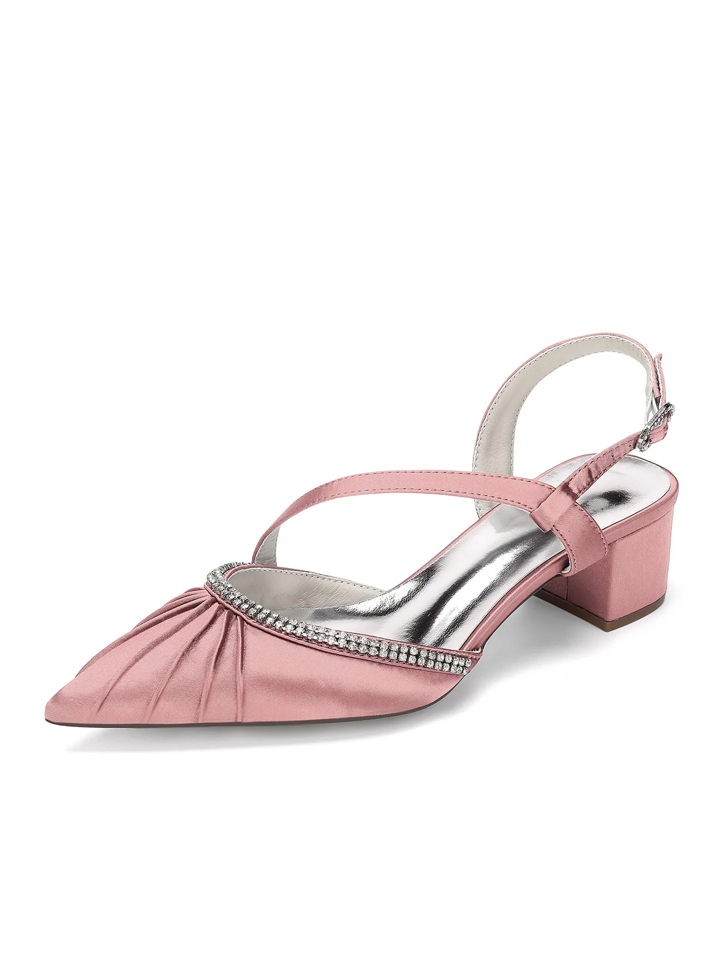 Slingback Pumps mit Strass und Blockabsatz - Image 6