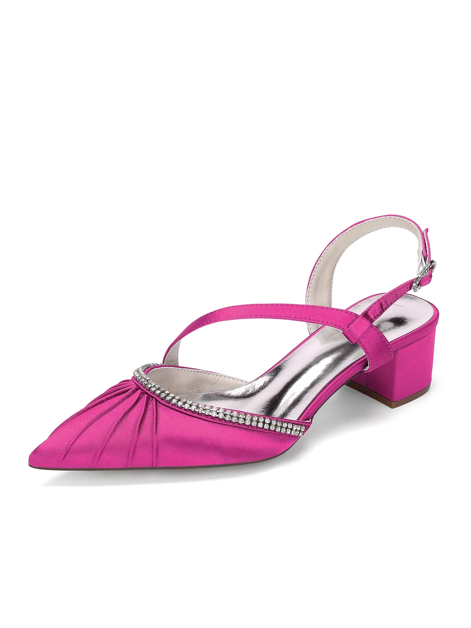 Slingback Pumps mit Strass und Blockabsatz - Image 7