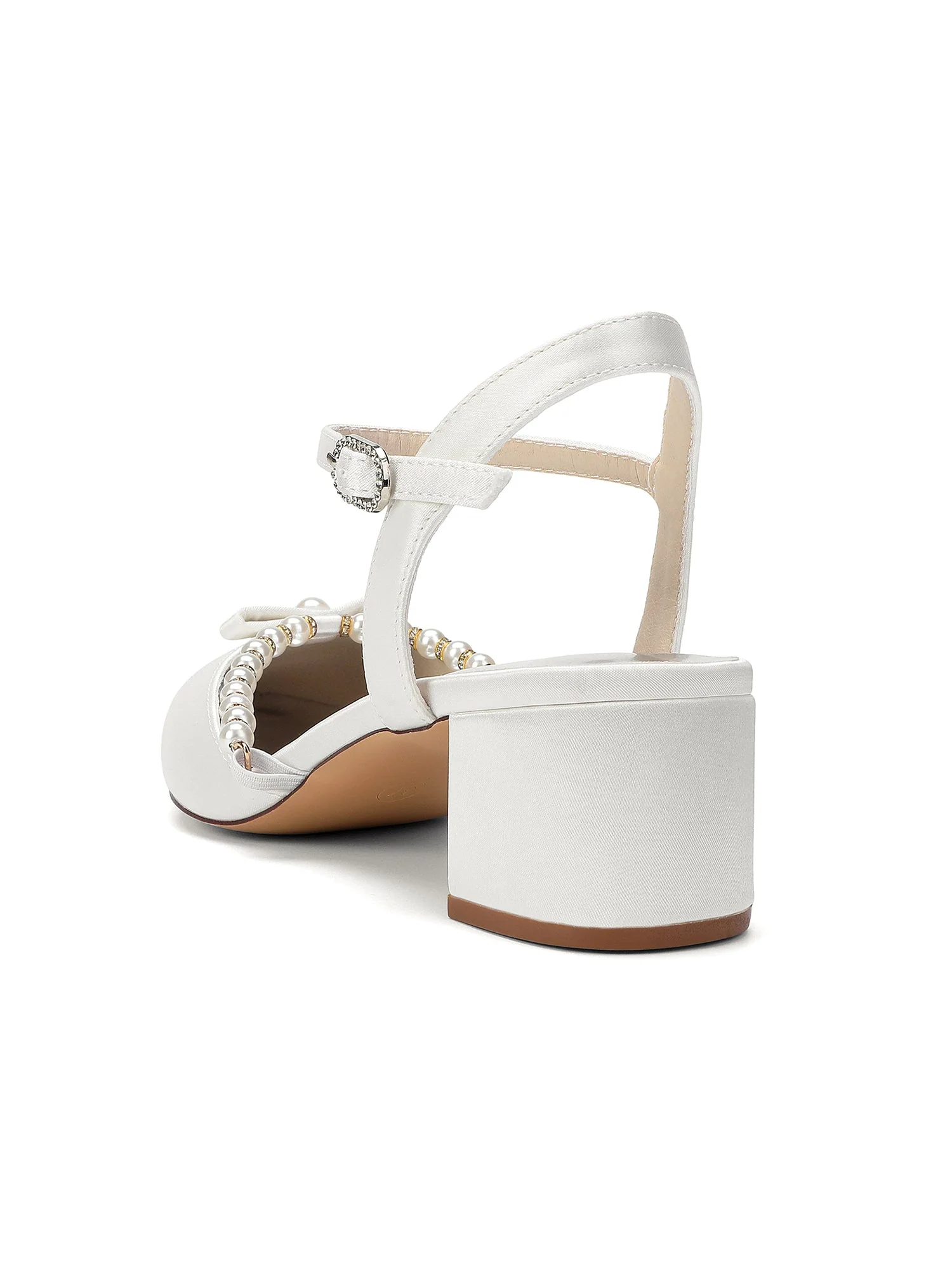 Blockabsatz Pumps mit Perlen und Schleife - Image 11