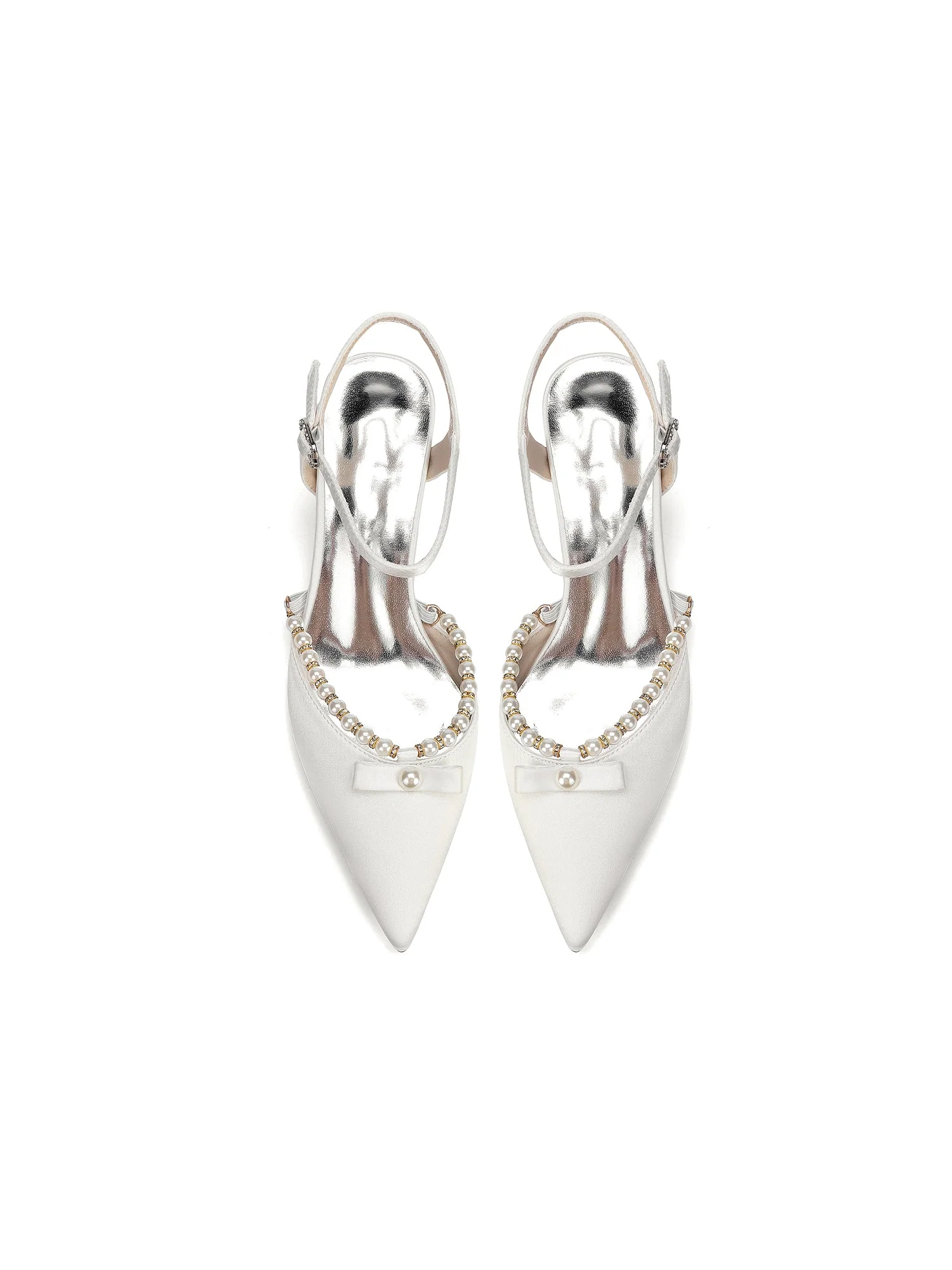 Blockabsatz Pumps mit Perlen und Schleife - Image 12