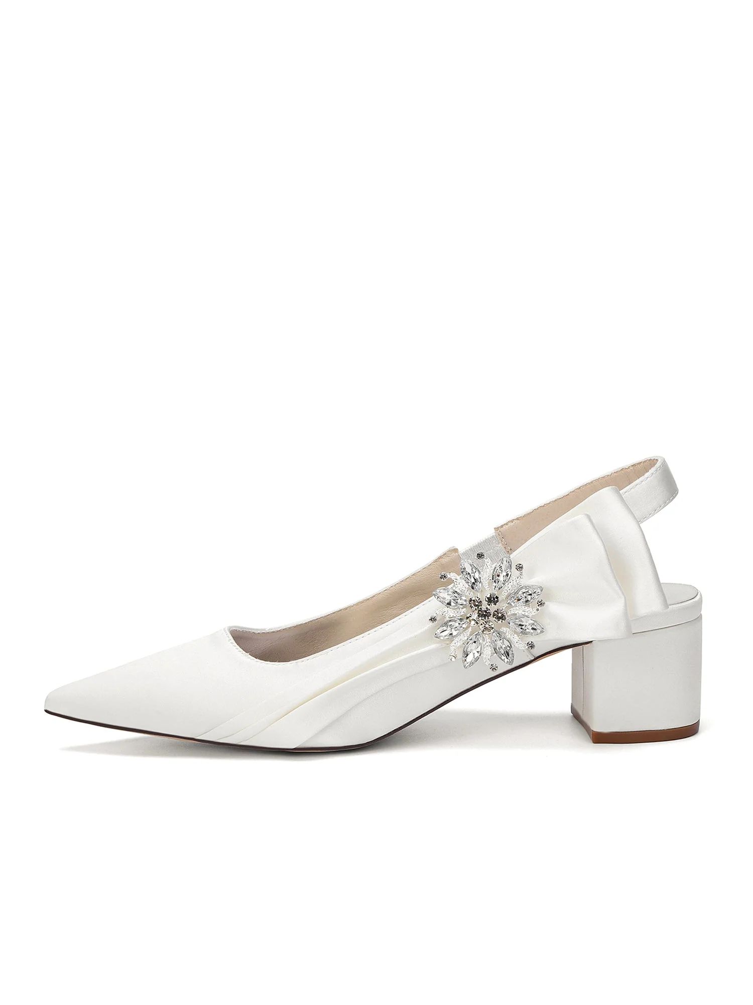 Slingback Pumps mit Kristallbrosche - Image 10