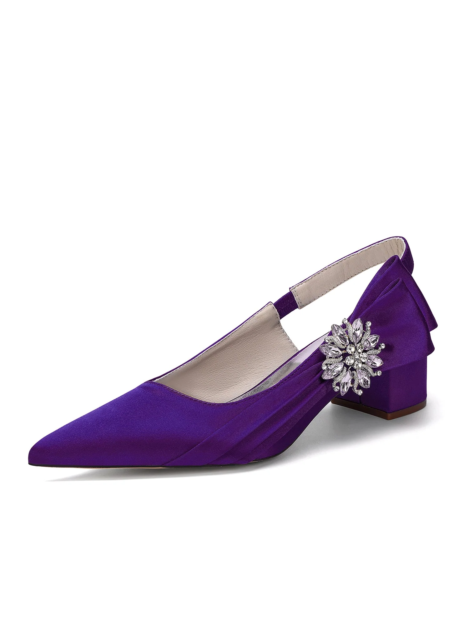 Slingback Pumps mit Kristallbrosche - Image 8