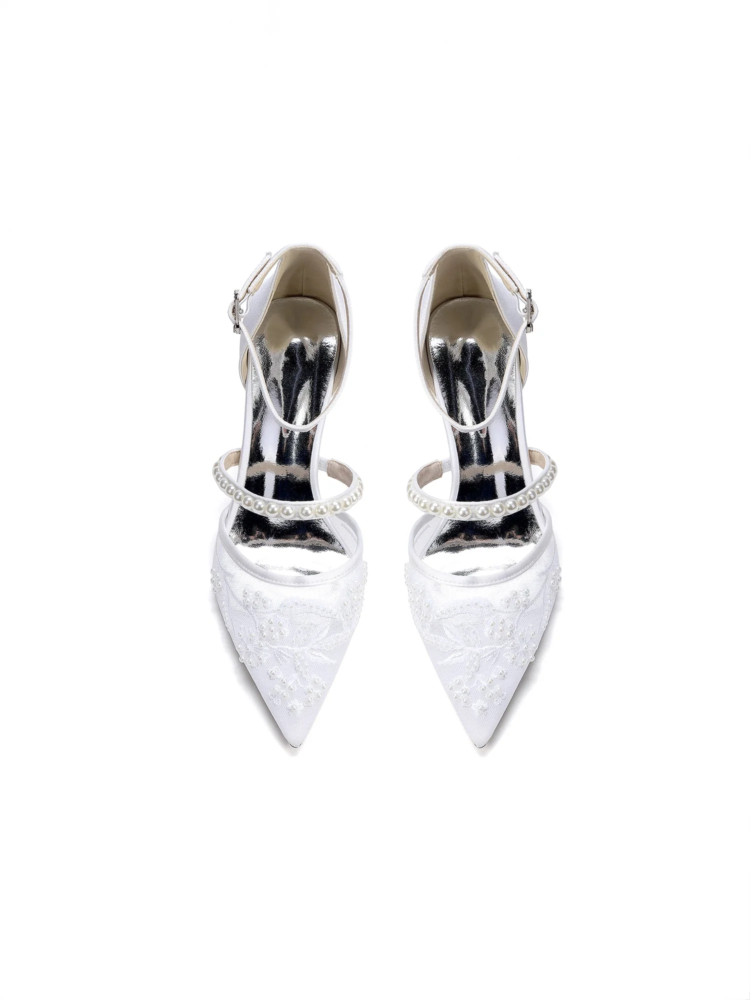 Mesh-Pumps mit Blockabsatz und Perlenriemen - Image 11