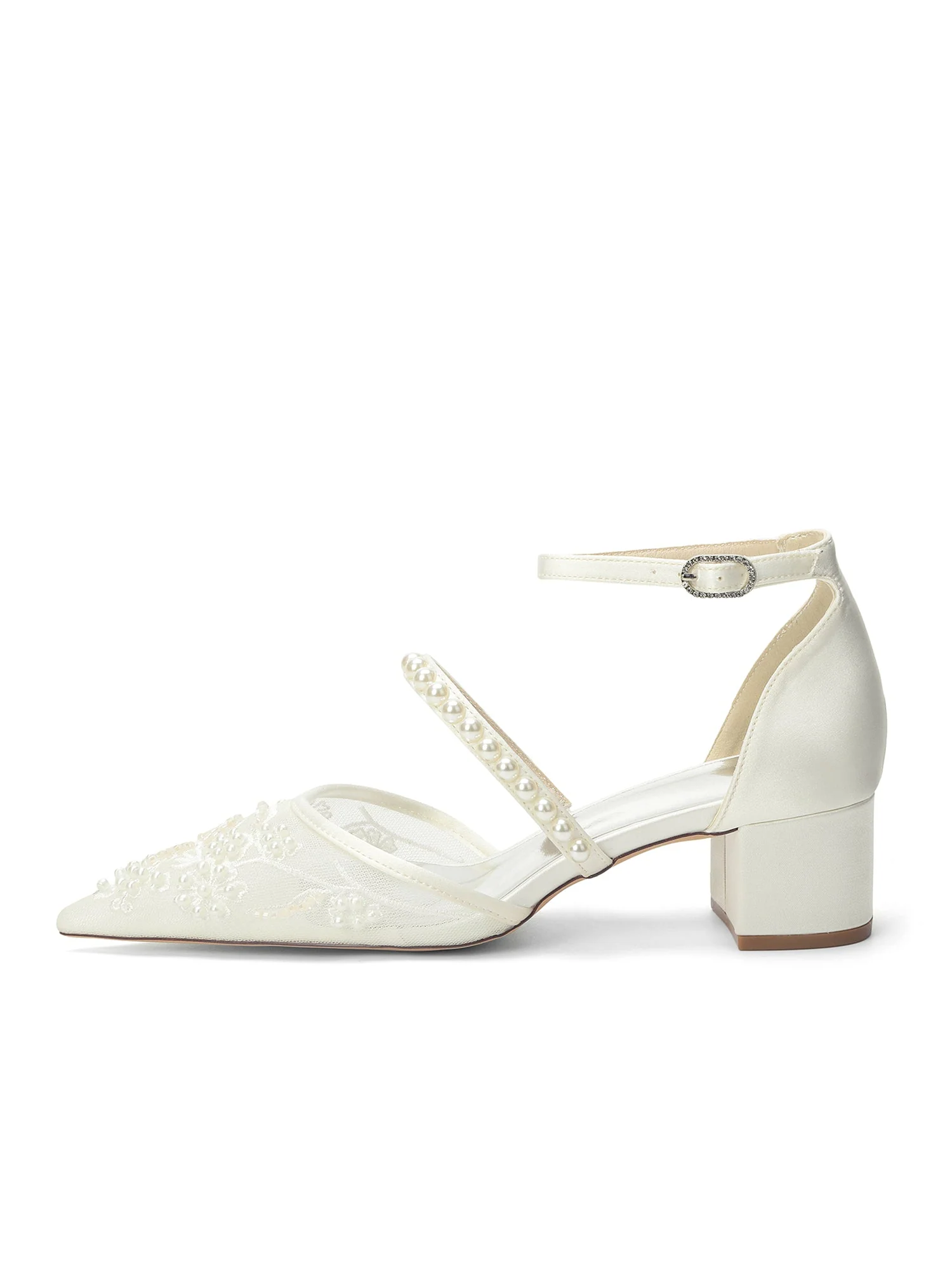 Mesh-Pumps mit Blockabsatz und Perlenriemen - Image 5