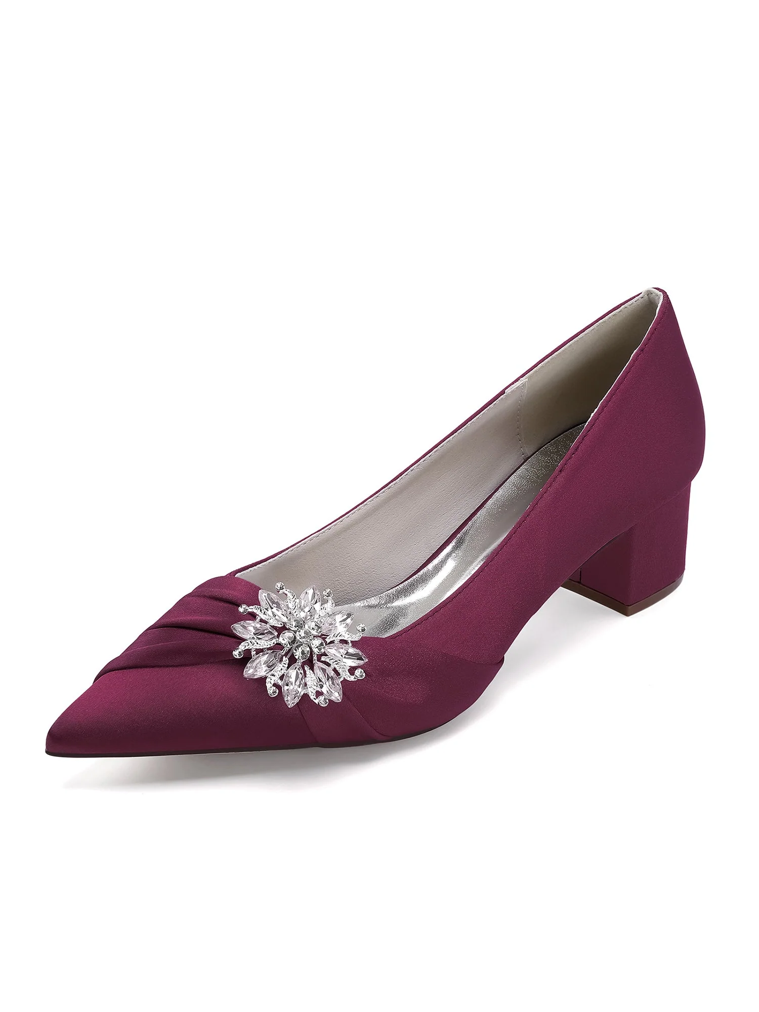 Pumps mit spitzer Kappe mit Kristallen und Blockabsatz - Image 2