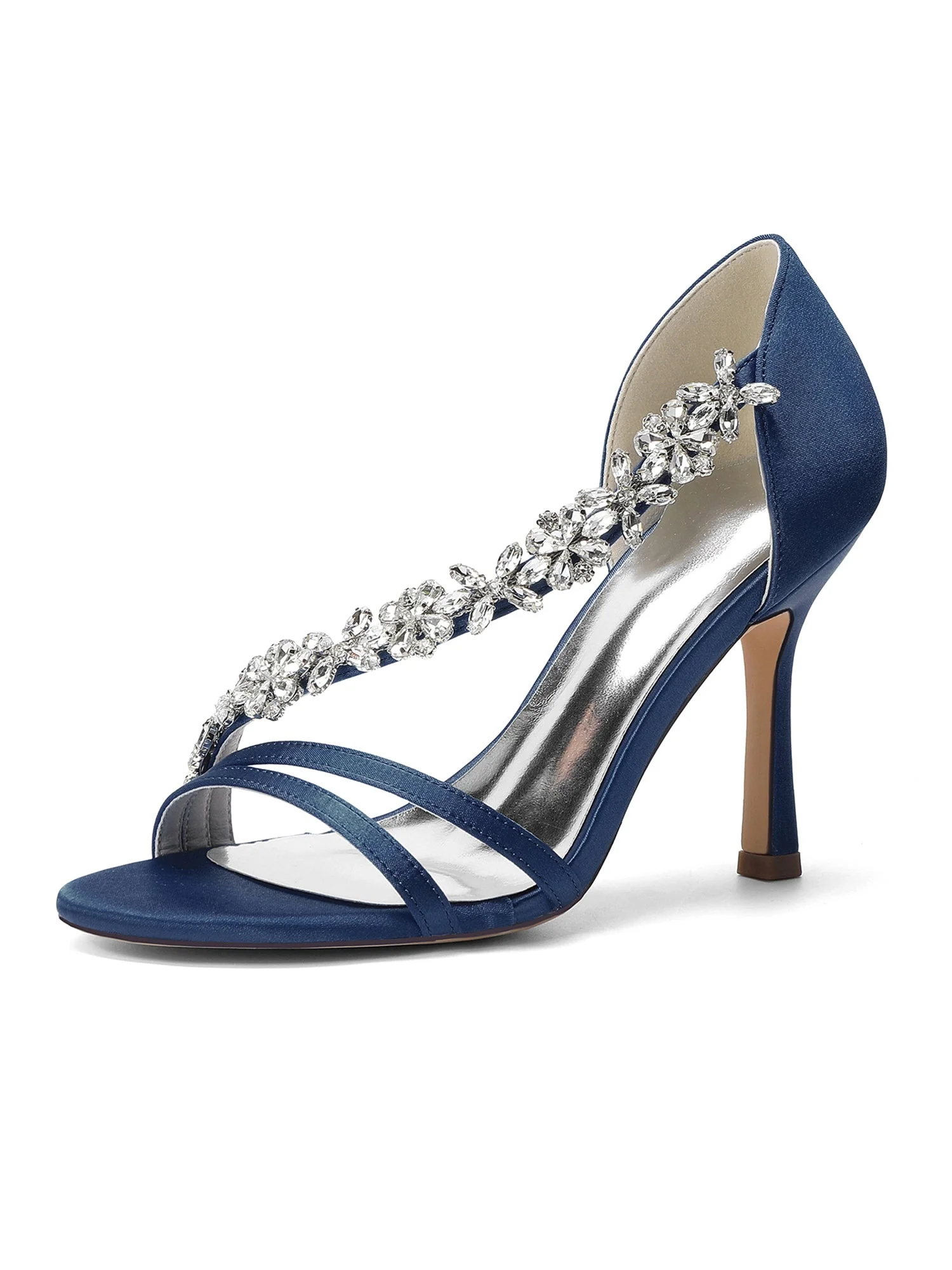 Stiletto-Sandalen mit Strass-Blumenriemen - Image 5
