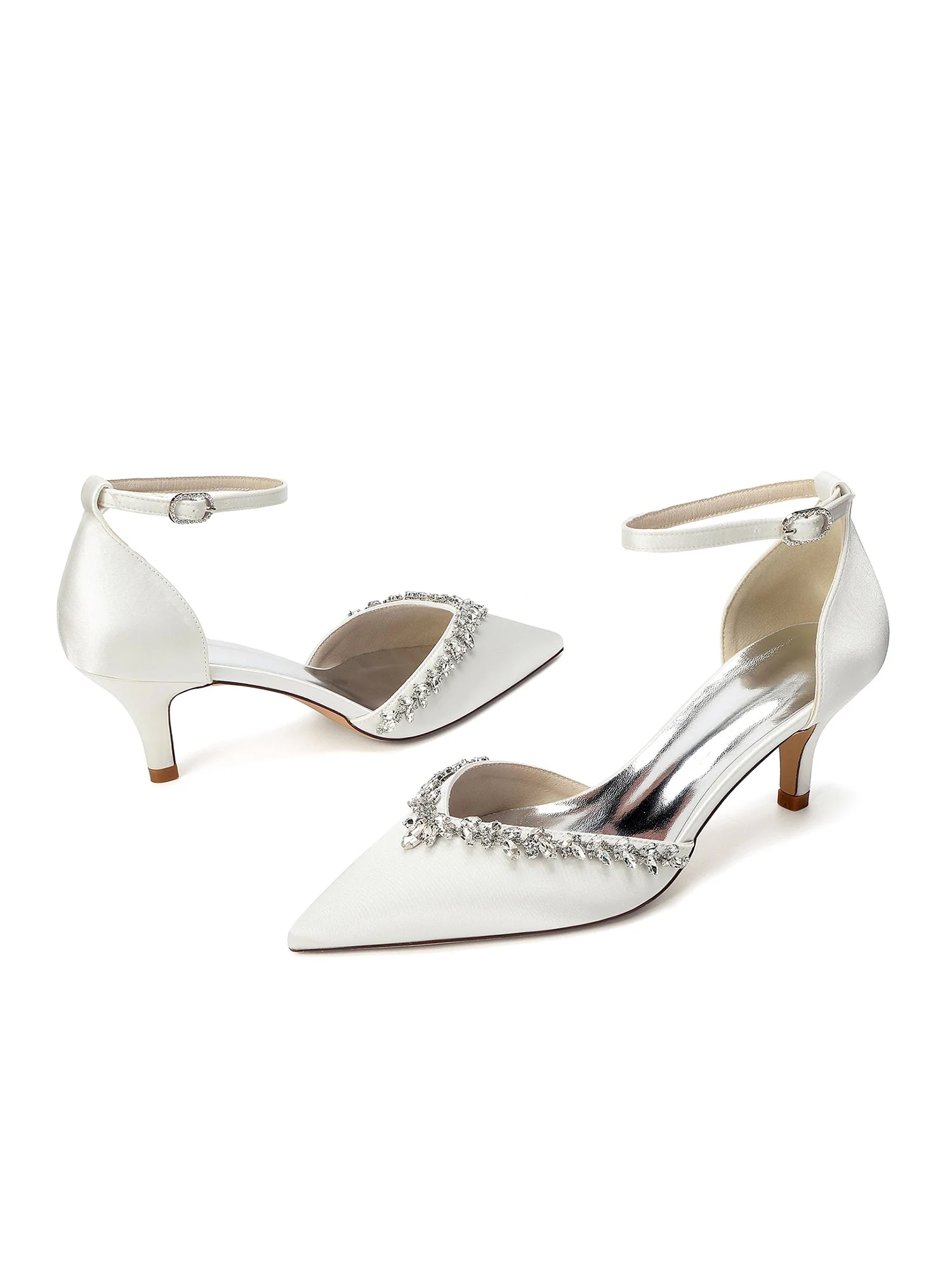 Glamouröse spitze Kitten-Heels mit Strass - Image 12