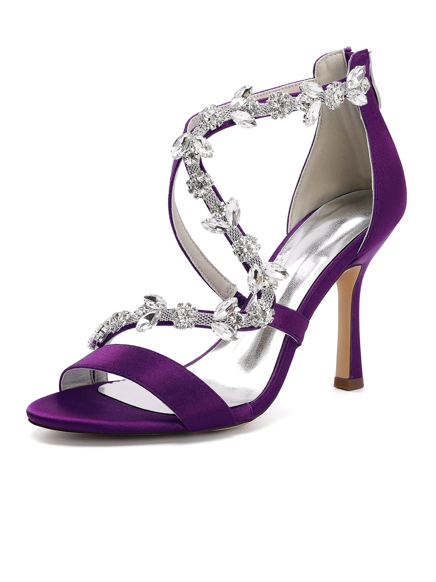 Sandalen mit Kristallranken und Stilettoabsatz - Image 8