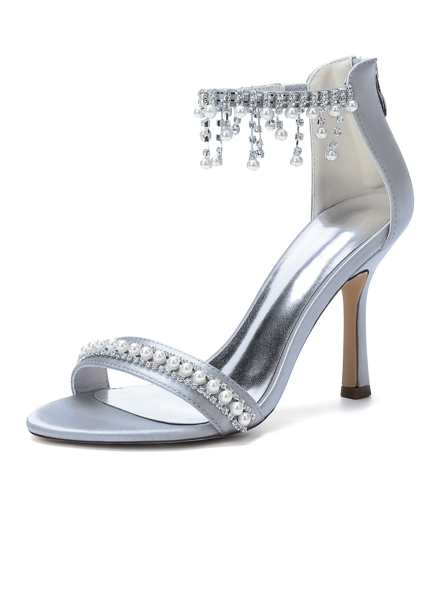 Sandalen mit Asymmetrischer Kristallblumenranke - Image 12