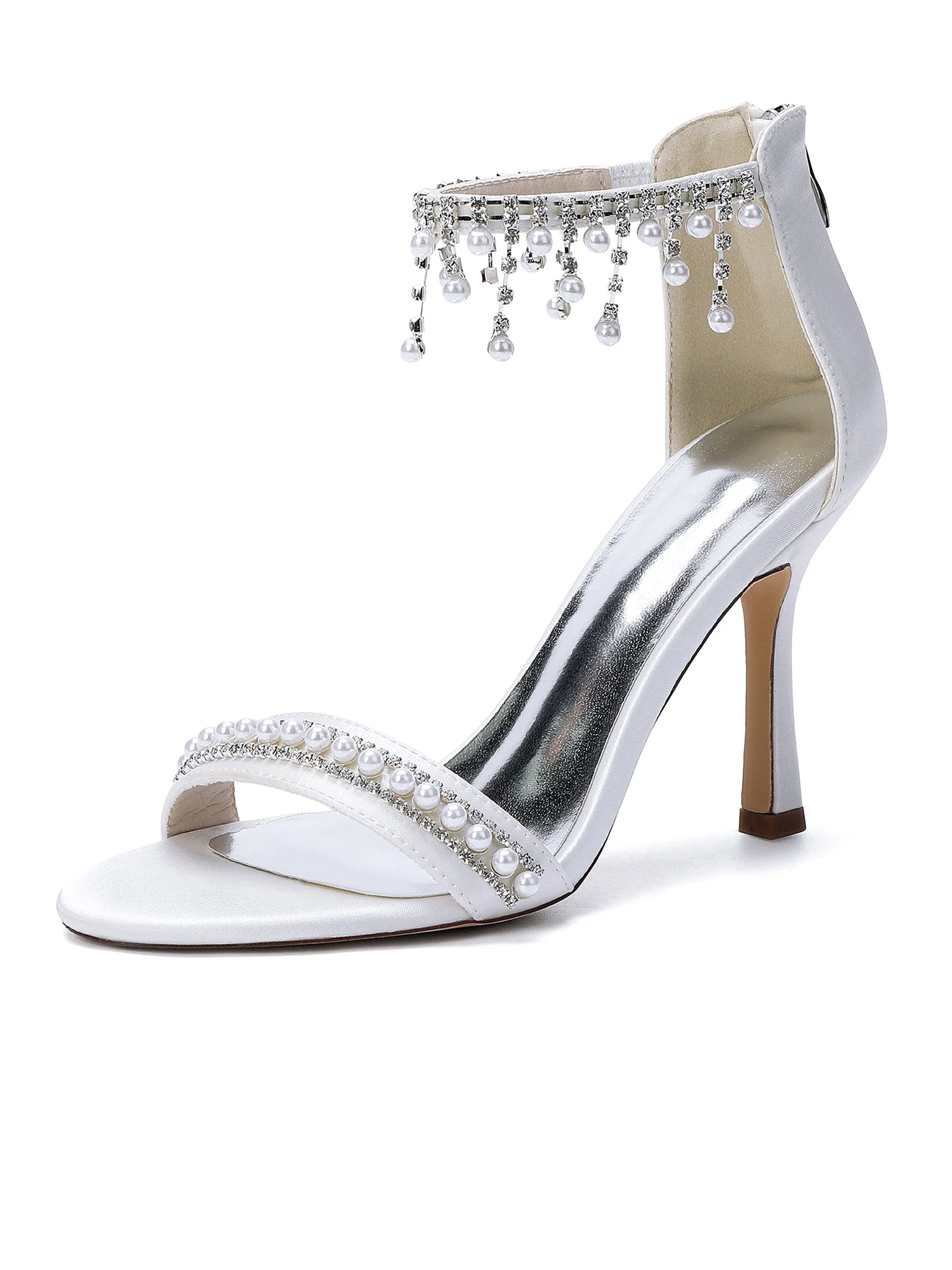Sandalen mit Asymmetrischer Kristallblumenranke - Image 13