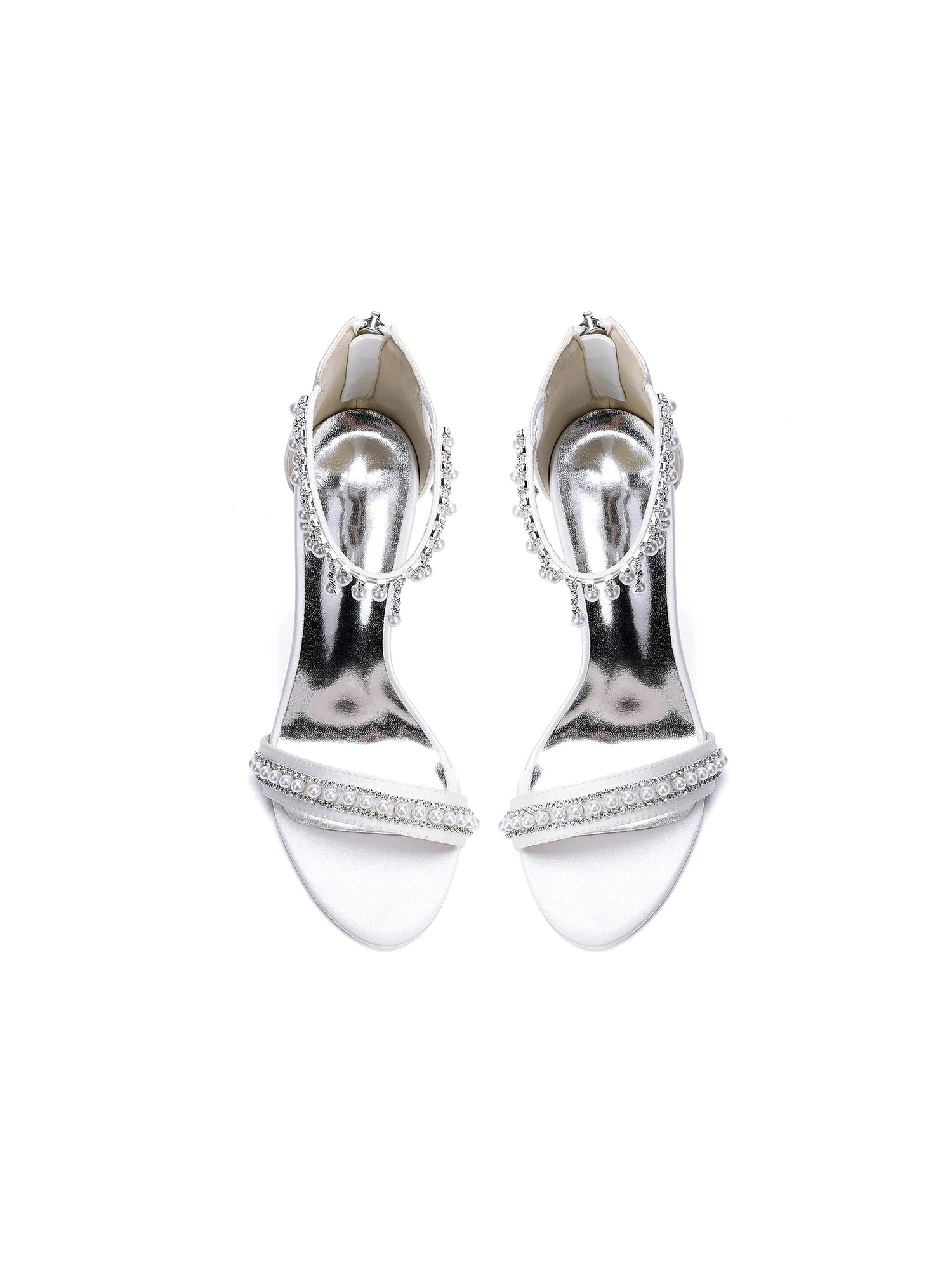 Sandalen mit Asymmetrischer Kristallblumenranke - Image 15