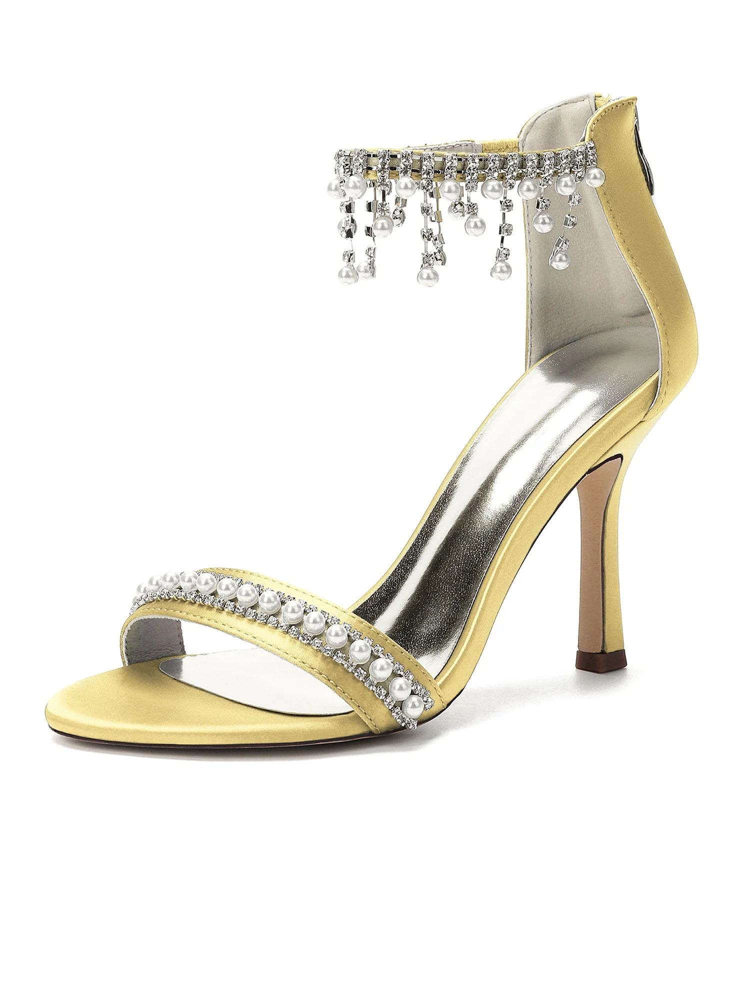 Sandalen mit Asymmetrischer Kristallblumenranke - Image 4