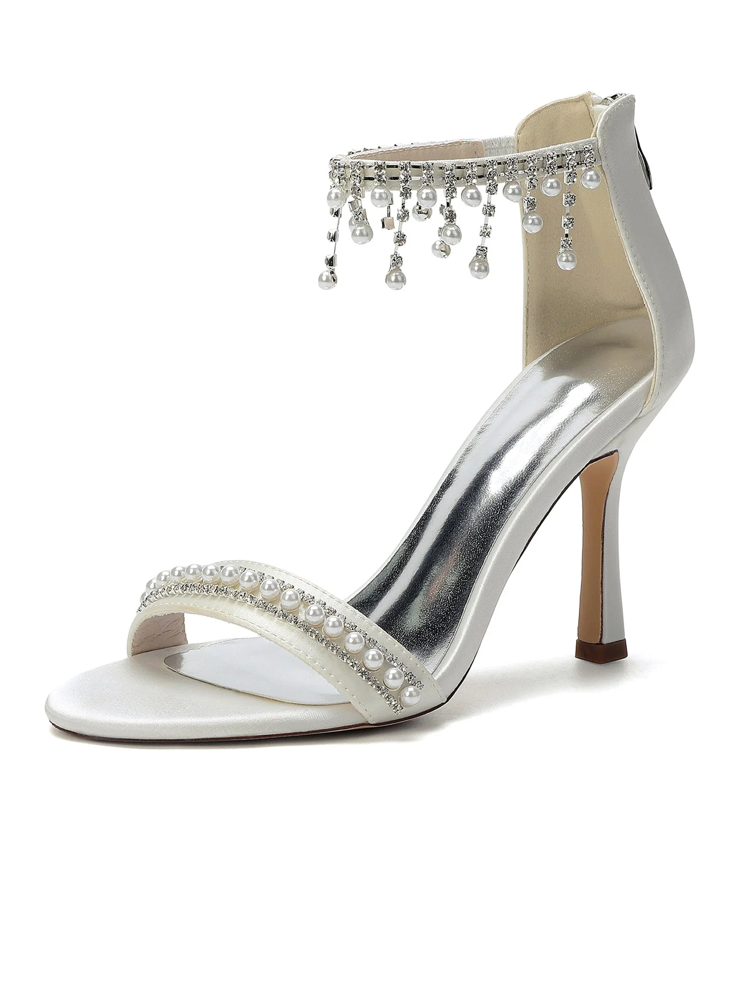 Sandalen mit Asymmetrischer Kristallblumenranke - Image 9