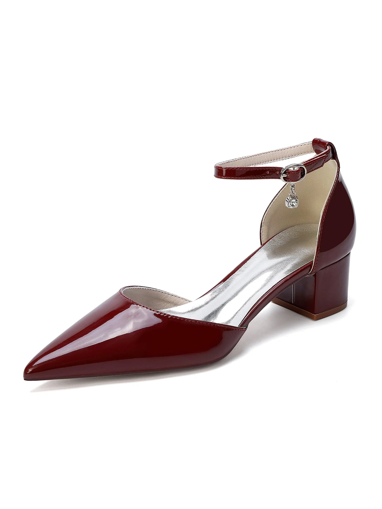 Lackleder Blockabsatz Pumps mit Spitze - Image 2