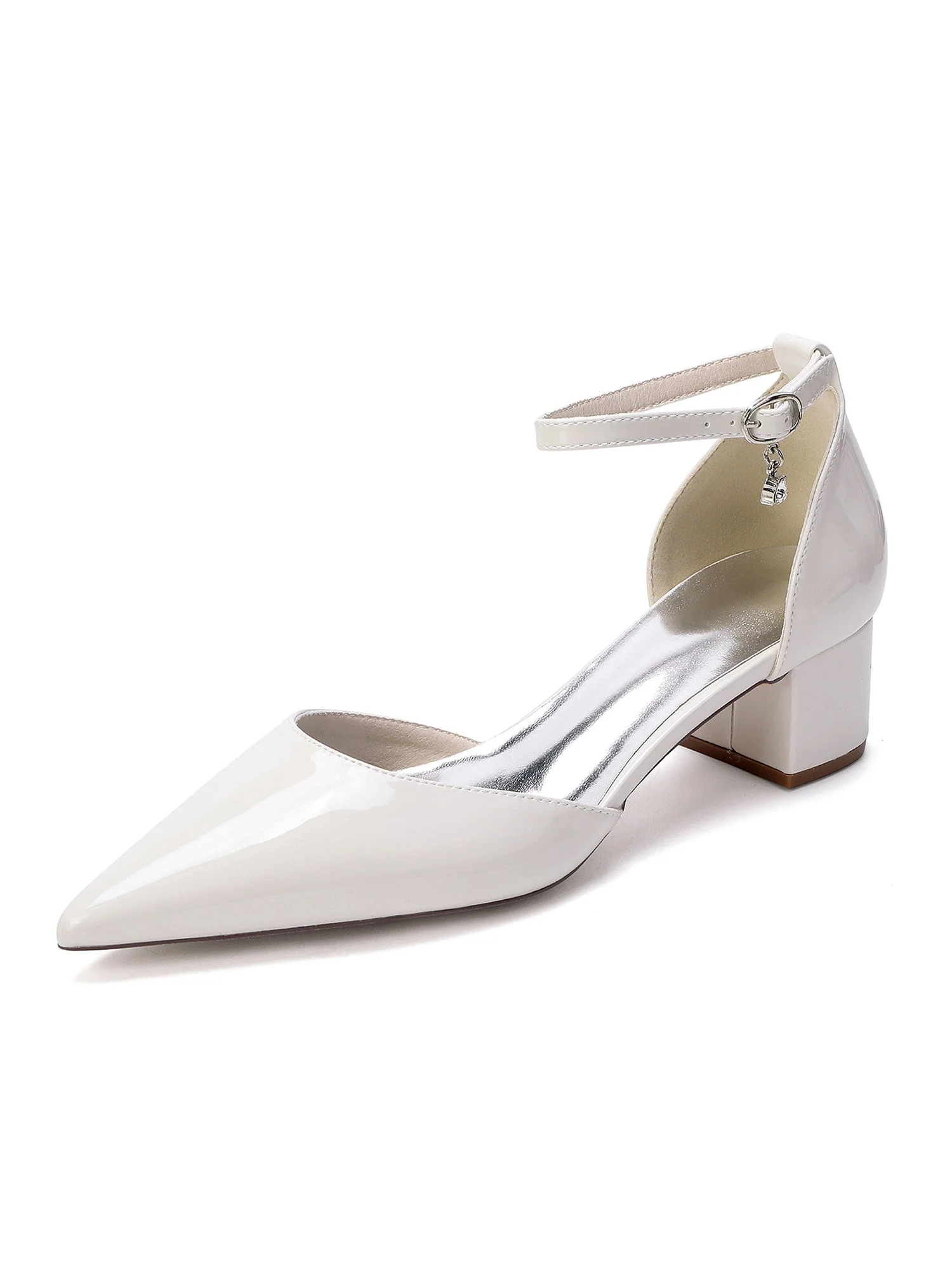 Lackleder Blockabsatz Pumps mit Spitze - Image 4