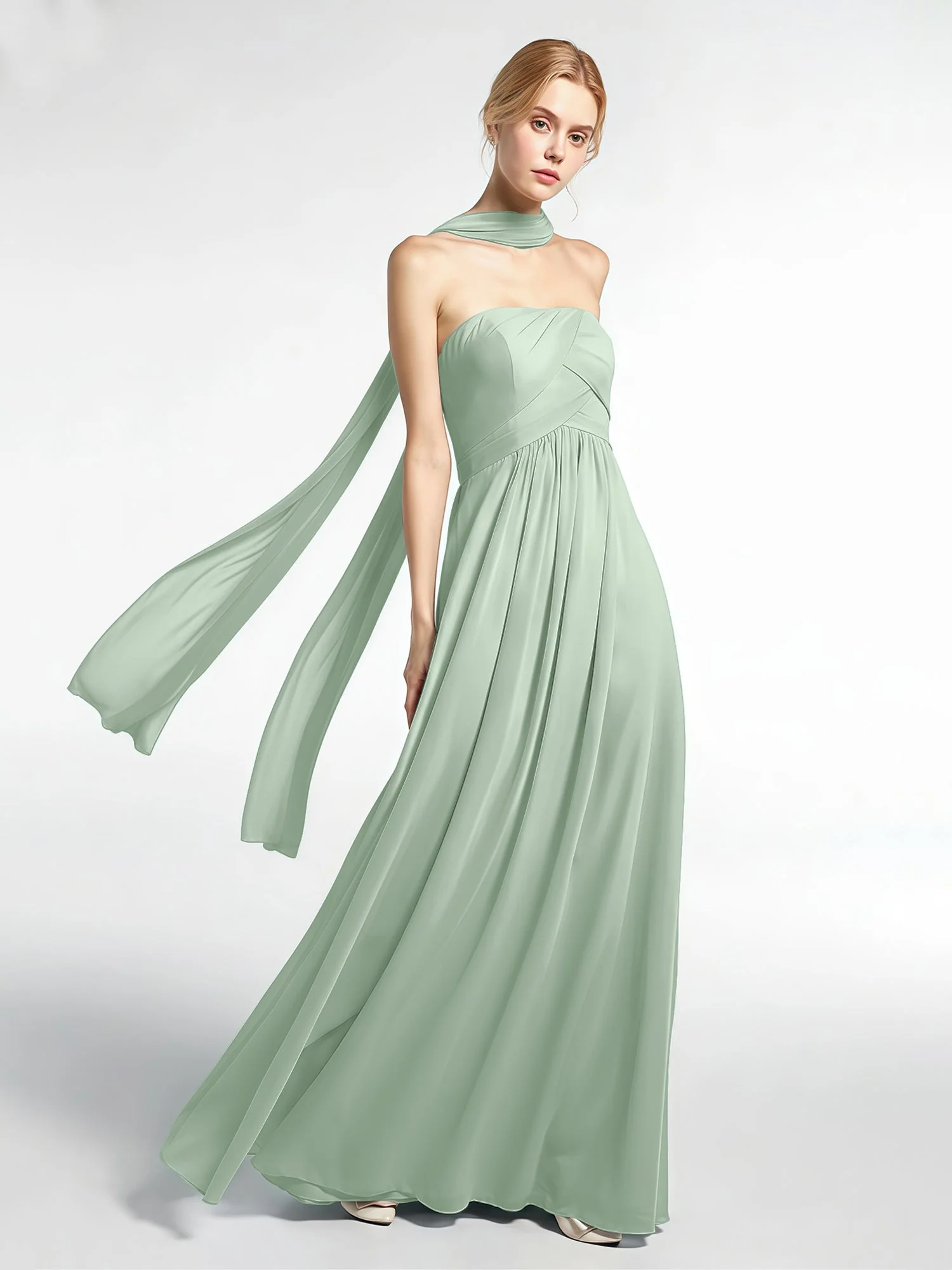 Babaroni Chiffon-Schal mit Seiden-Haptik