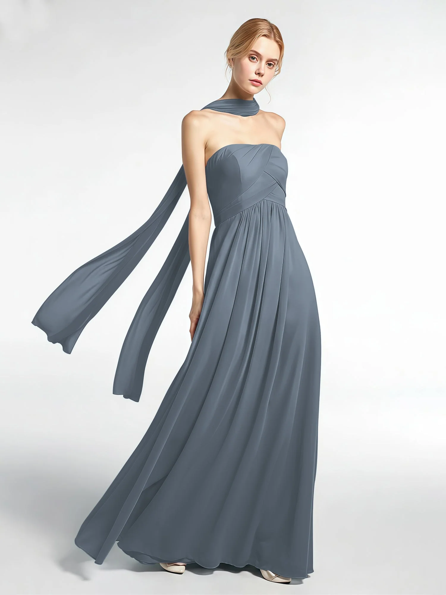 Babaroni Chiffon-Schal mit Seiden-Haptik - Image 123
