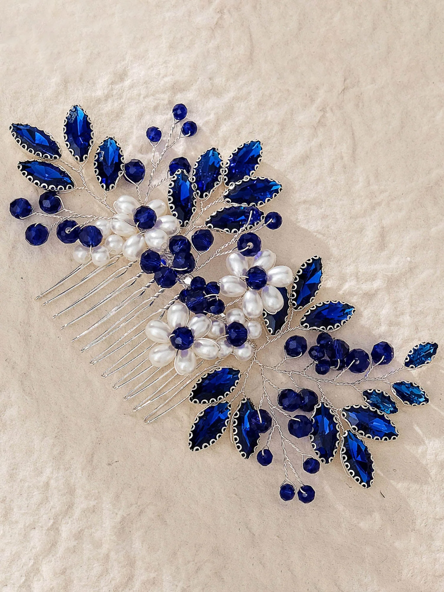 Blumen Haarkamm Für Den Ball Mit Synthetischen Edelsteinen - Image 5