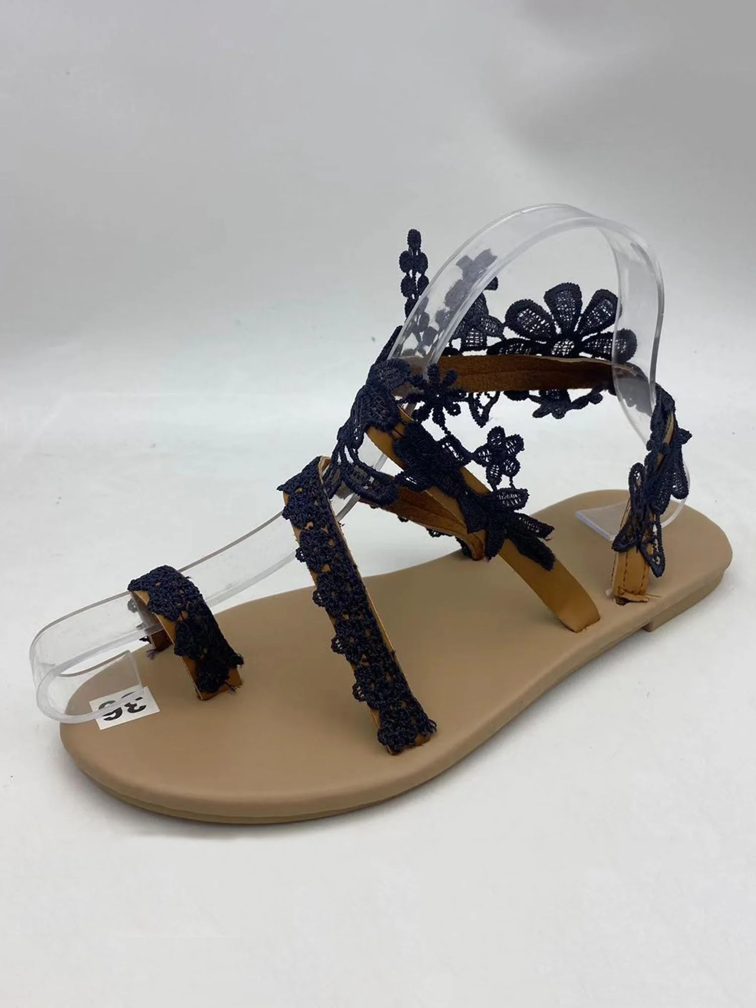 Boho-Sandale mit offener Spitze und flachem Absatz - Image 6