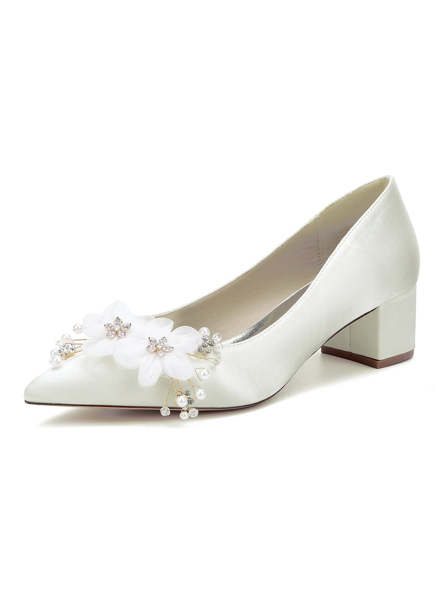 Damen Blumen Satin Slip-On Schuhe - Image 9