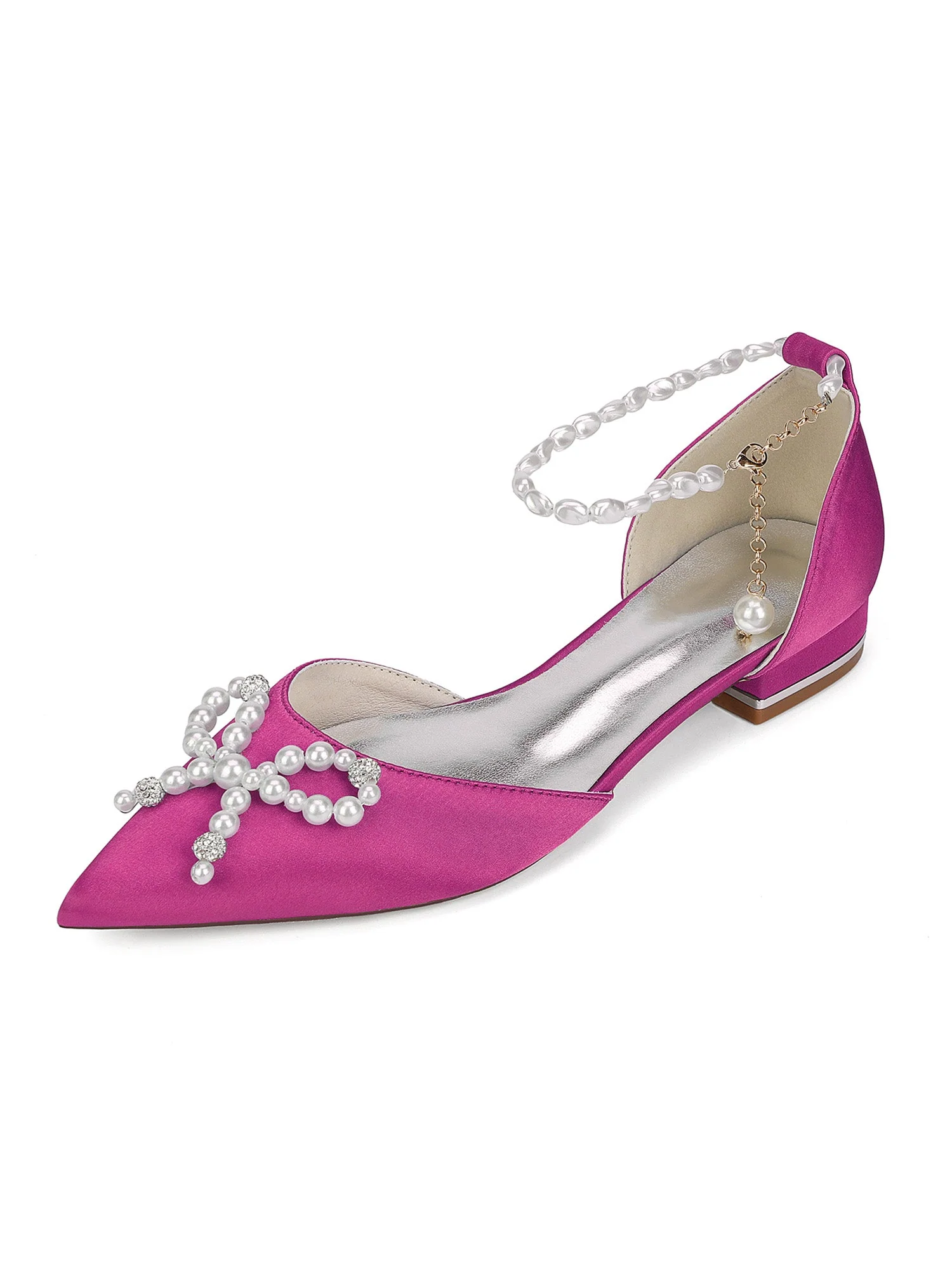 Damen Perlen Spitzenschuh Flache Hochzeitsschuhe - Image 13