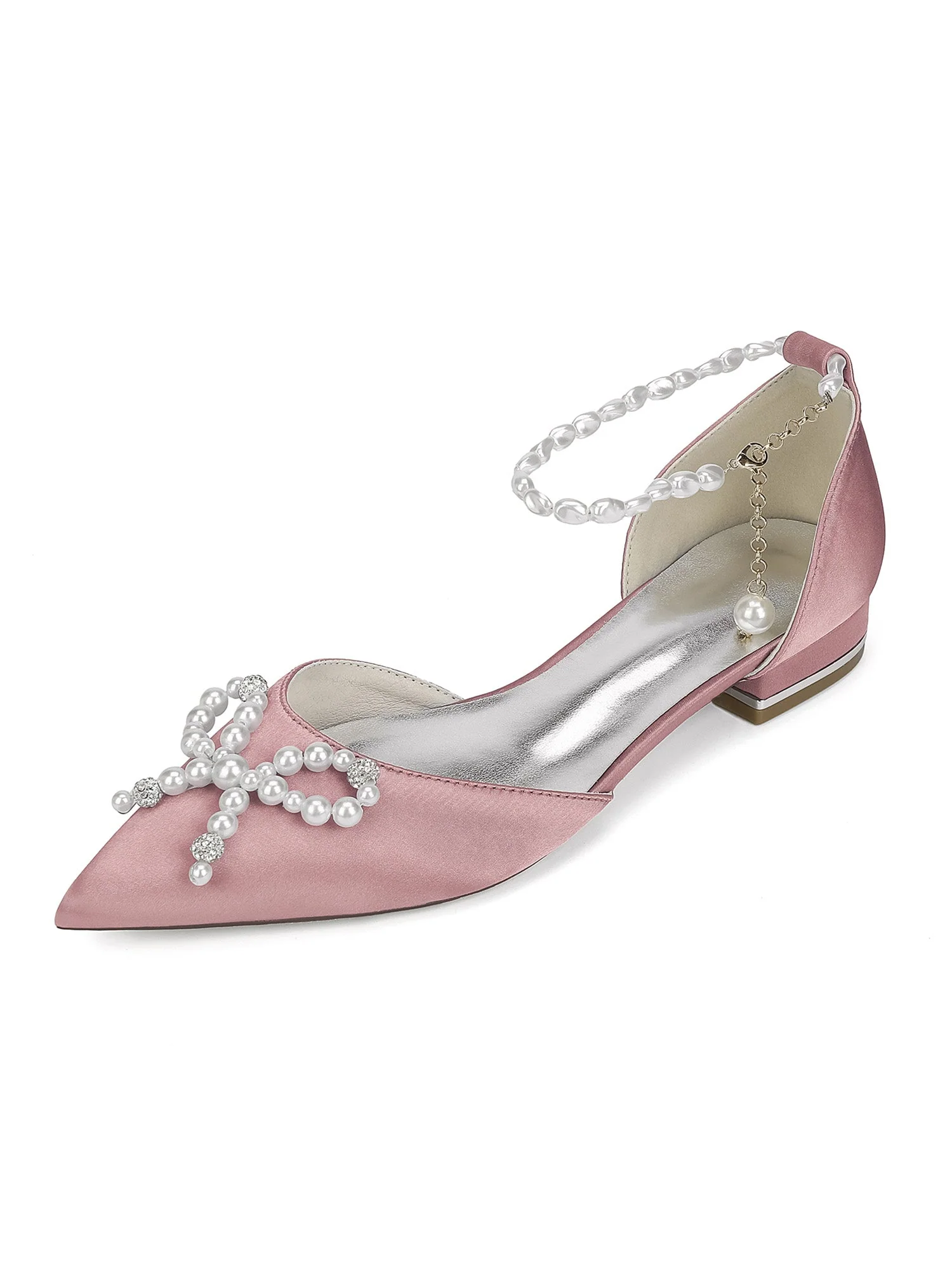 Damen Perlen Spitzenschuh Flache Hochzeitsschuhe - Image 14