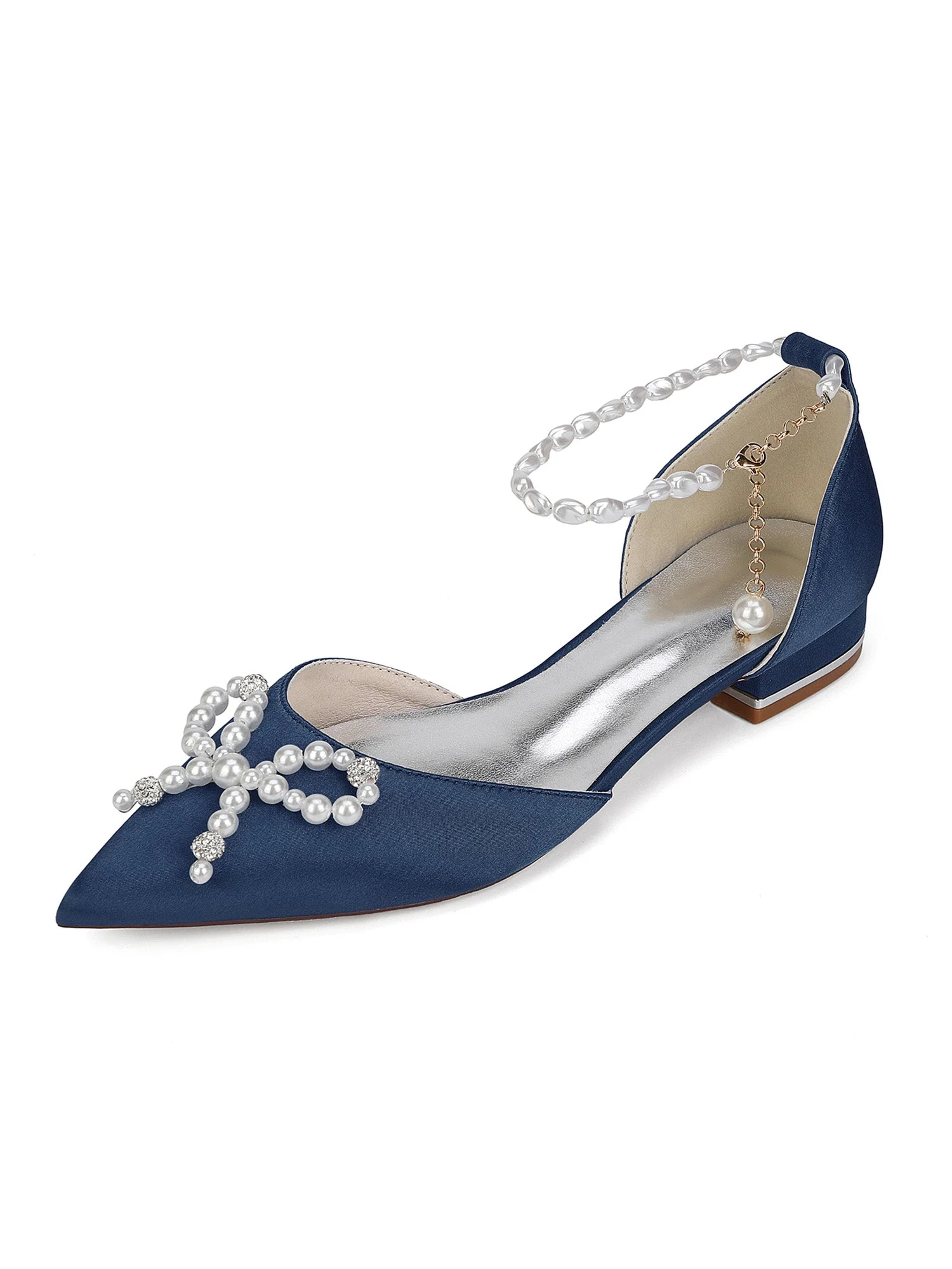 Damen Perlen Spitzenschuh Flache Hochzeitsschuhe - Image 15